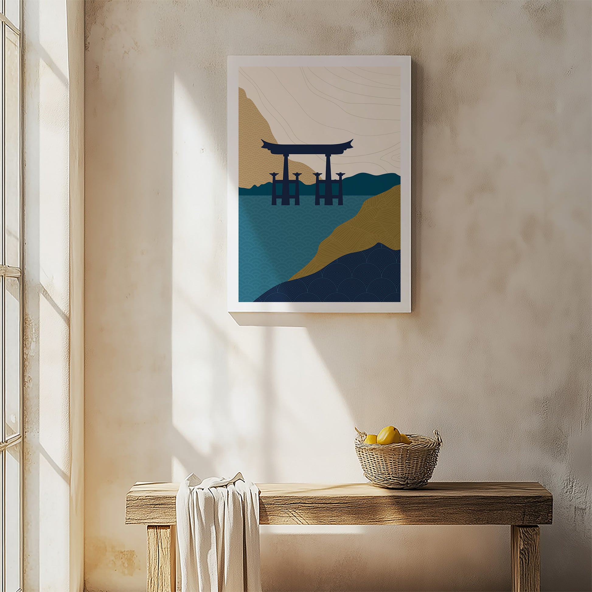 Design Concept No. 54 for Torii Gate in the Water Modern Poster Art