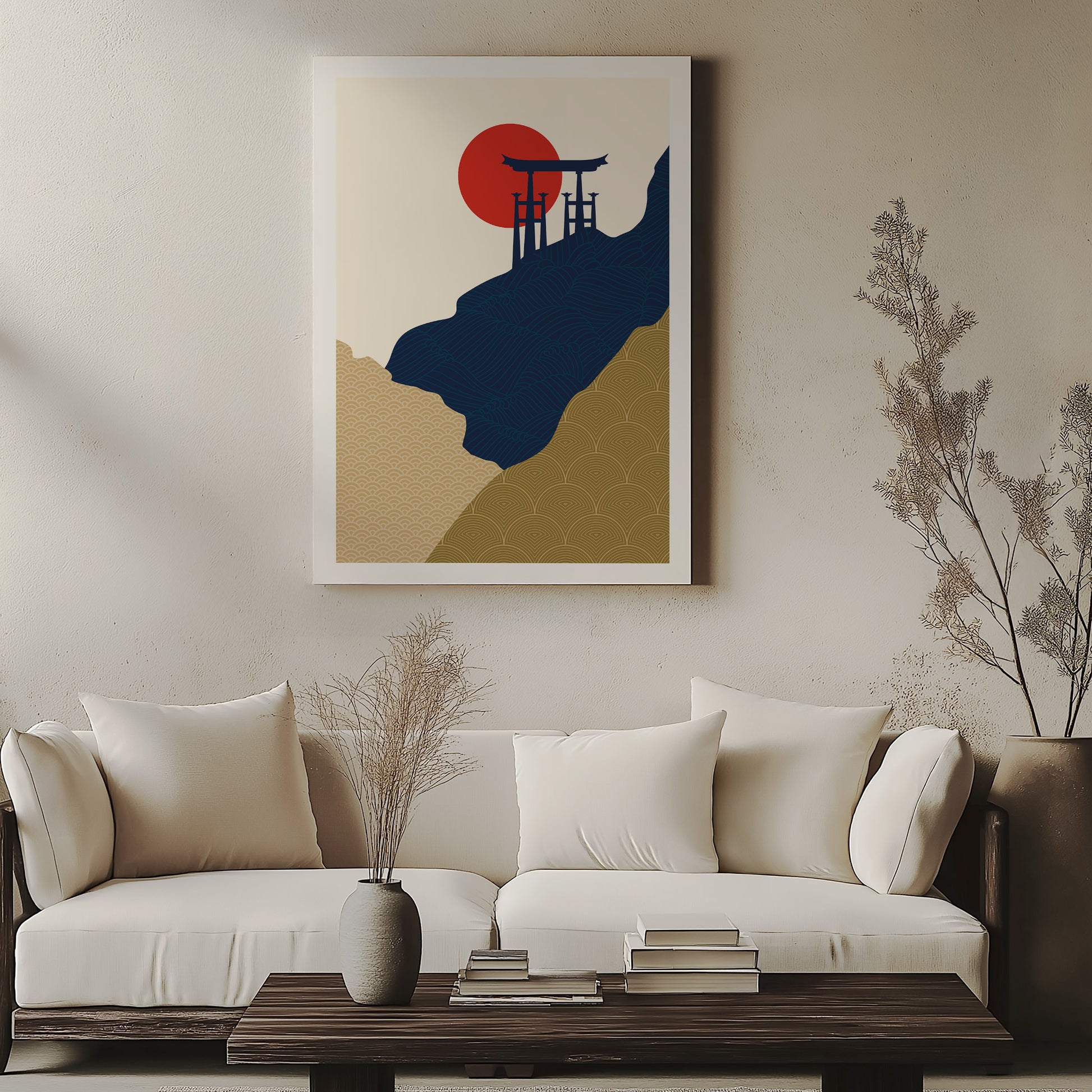 Design Concept No. 57 for Torii Gate in the Sun Modern Poster Art