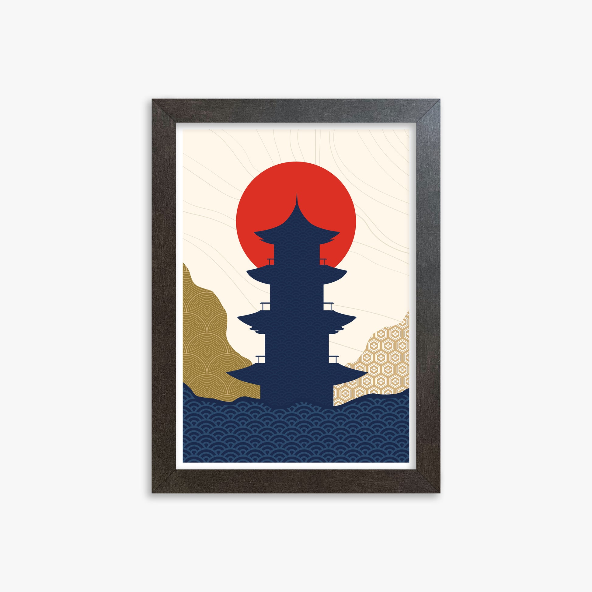 Shrine in the Sun 2, 21x30cm Framed Poster With Espresso Frame