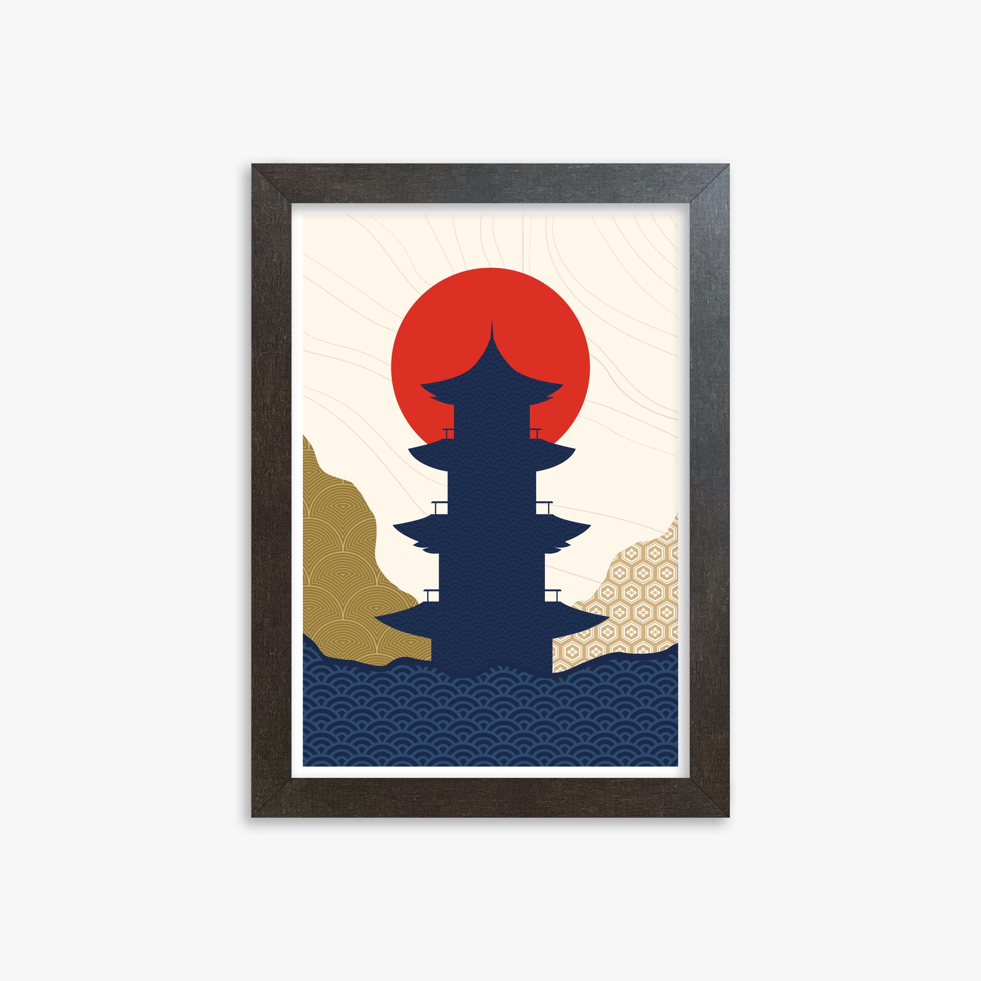 Shrine in the Sun 2, 21x30cm Framed Poster With Espresso Frame