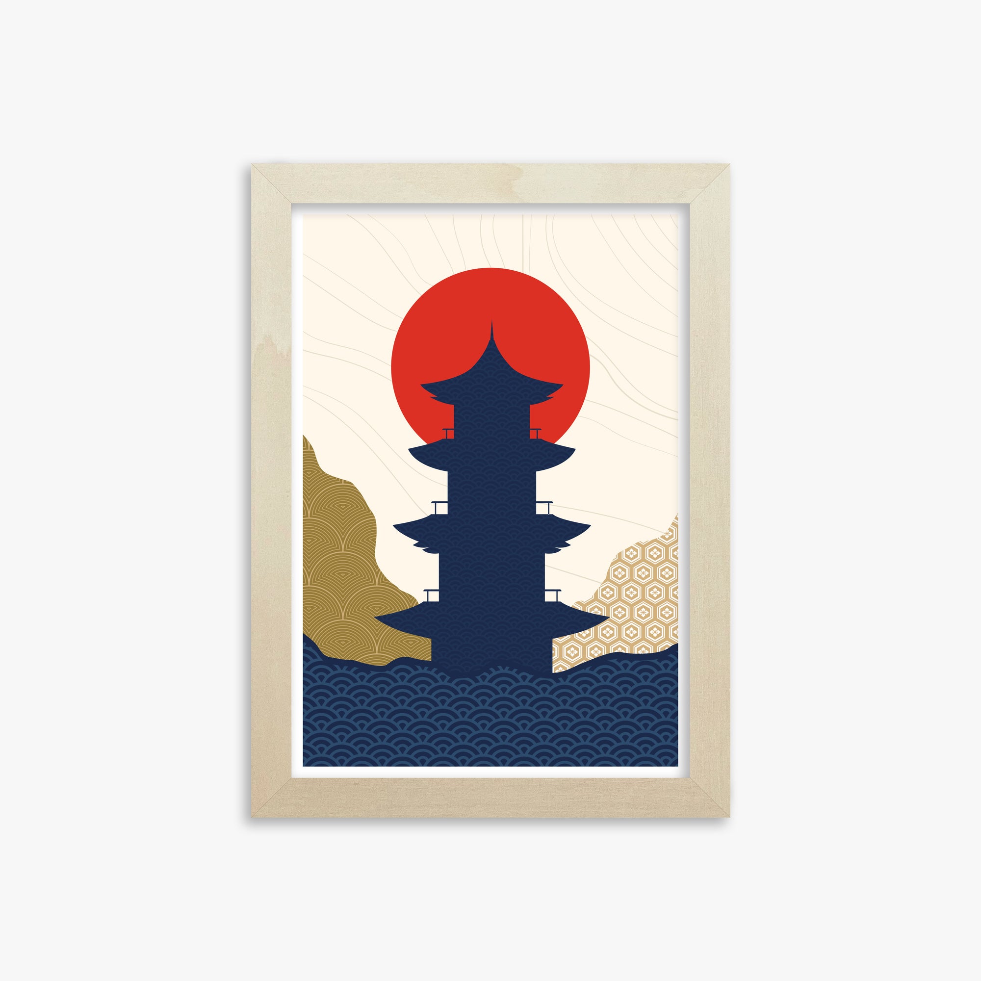 Shrine in the Sun 2, 21x30cm Framed Poster With Lime Wood Frame