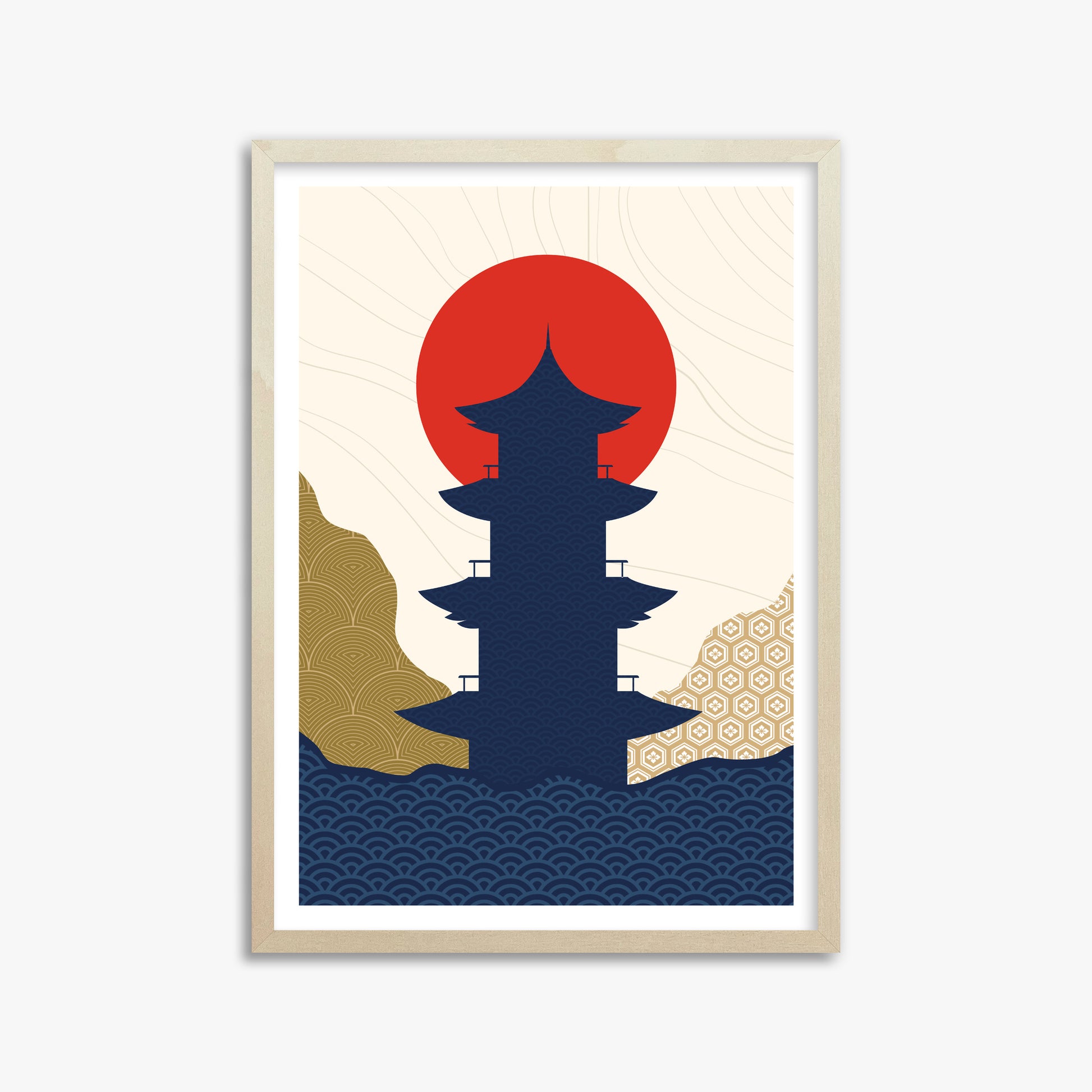 Shrine in the Sun 2, 50x70cm Framed Poster With Lime Wood Frame