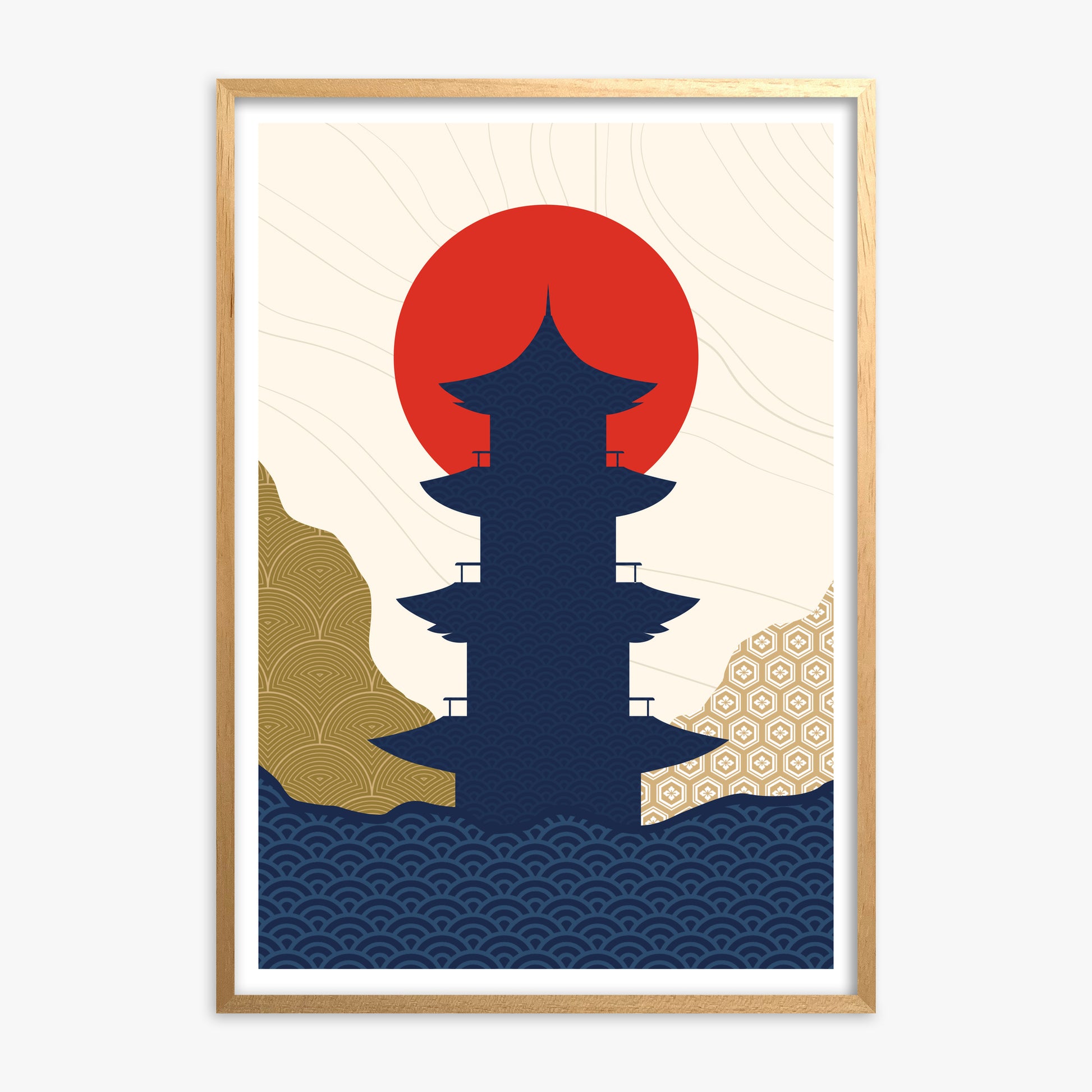 Shrine in the Sun 2, Oak Framed Poster With Oak Frame