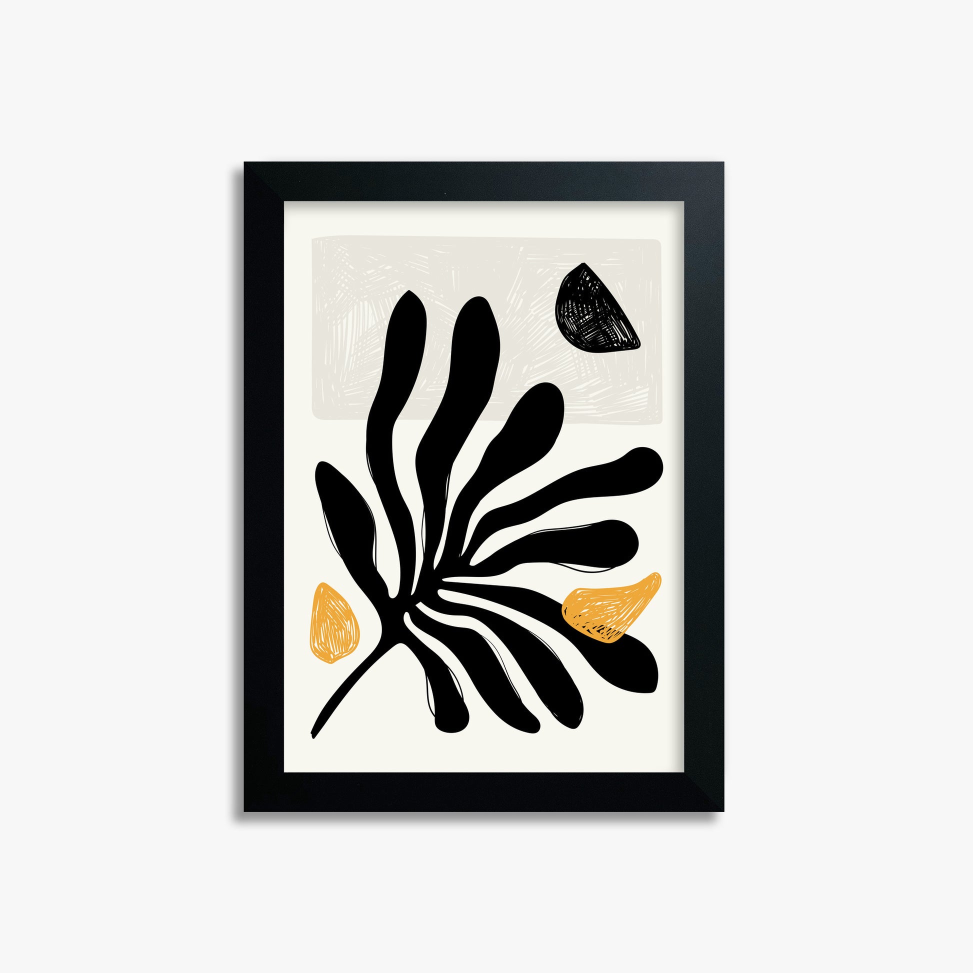 Leafs in Wind, 21x30cm Framed Poster With Black Frame