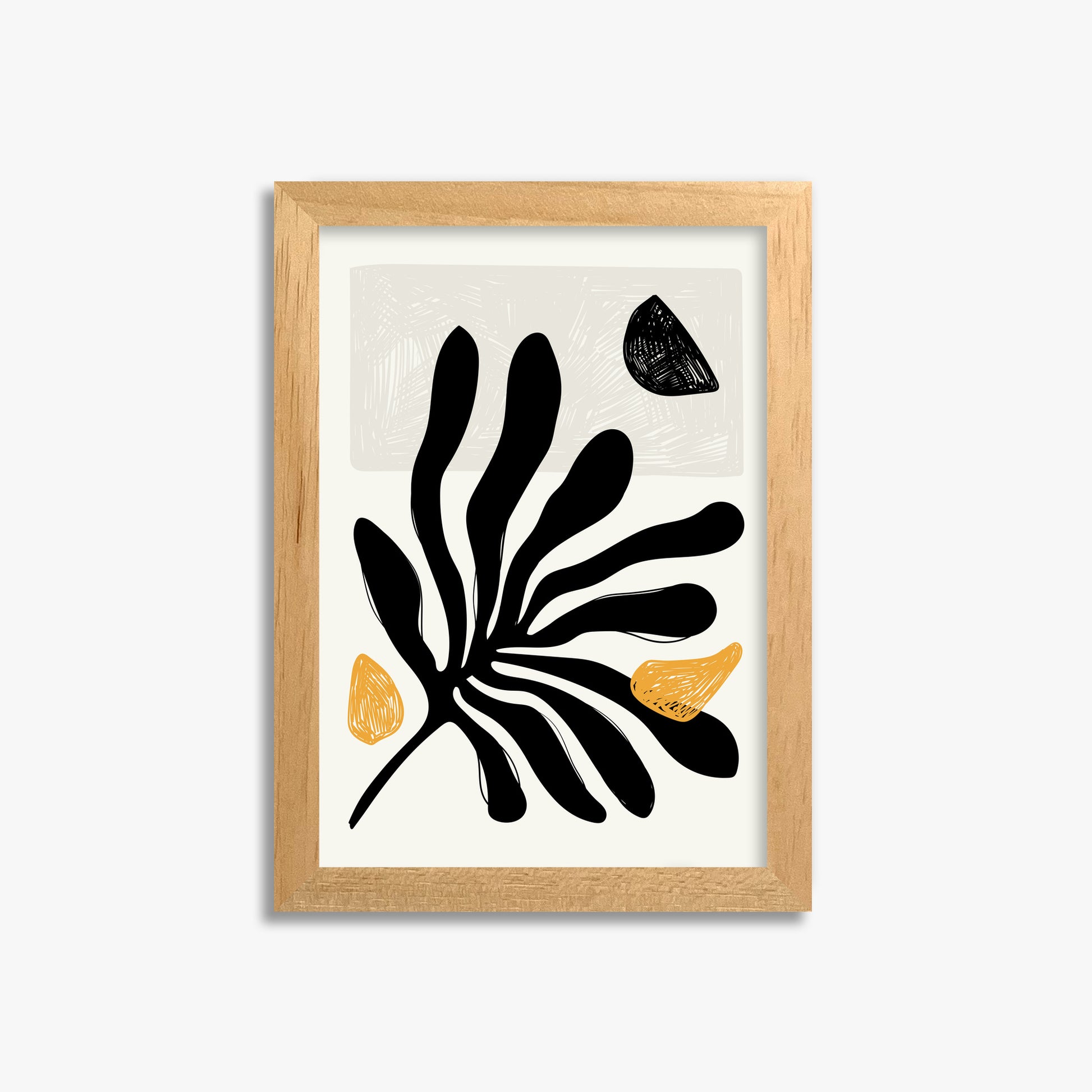 Leafs in Wind, 21x30cm Framed Poster With Oak Frame