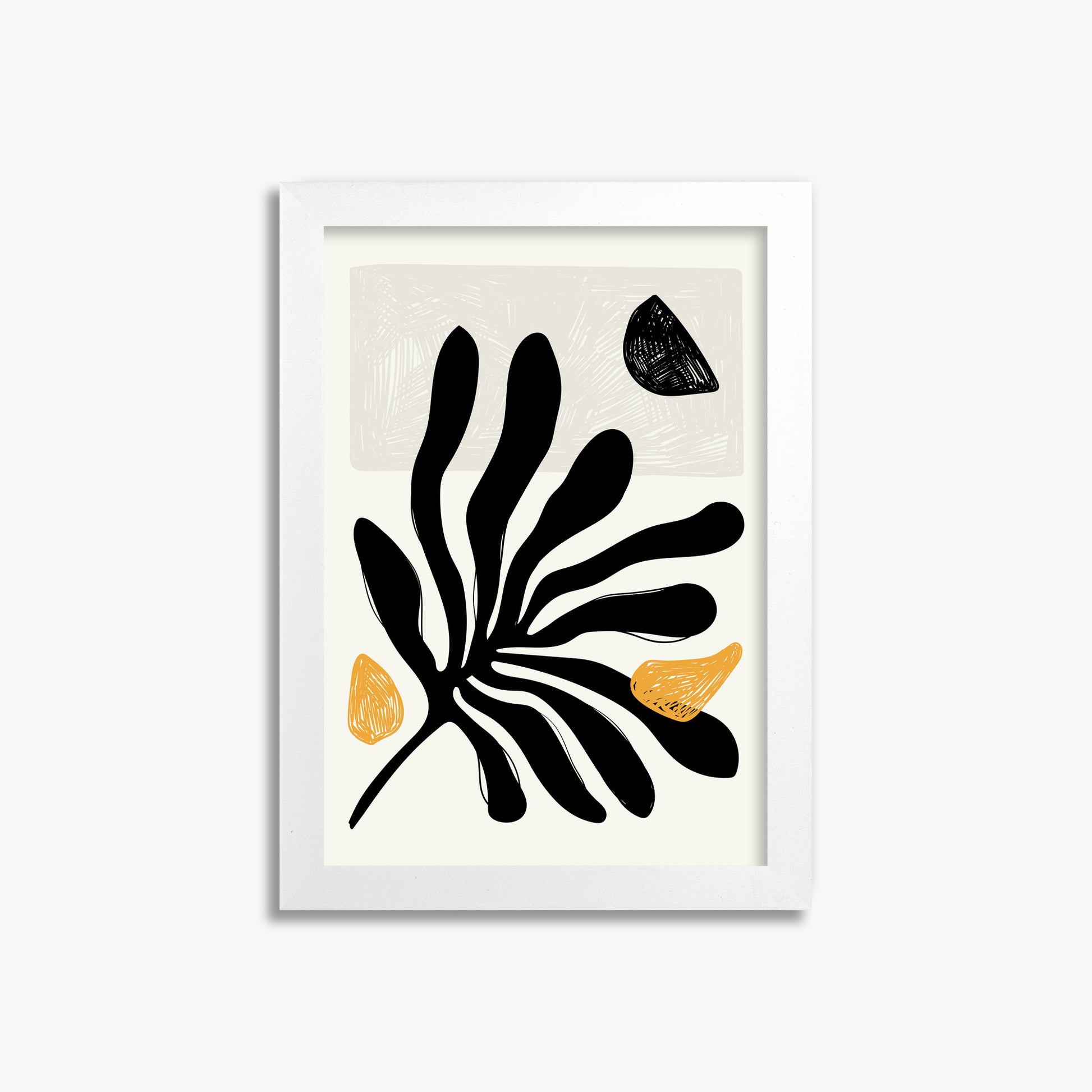 Leafs in Wind, 21x30cm Framed Poster With White Frame