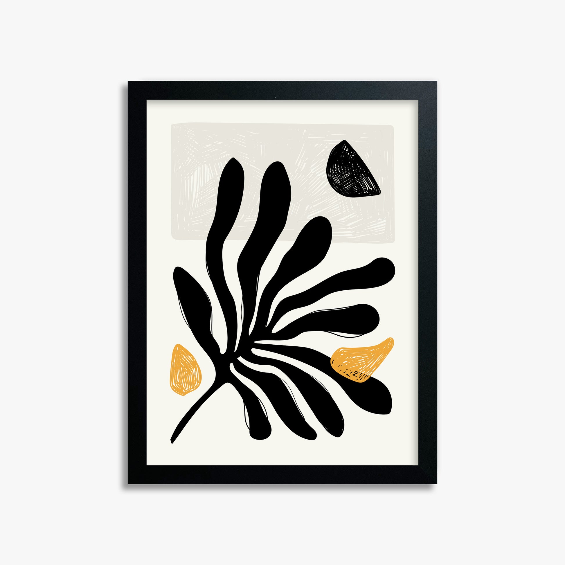 Leafs in Wind, 30x40cm Framed Poster With Black Frame