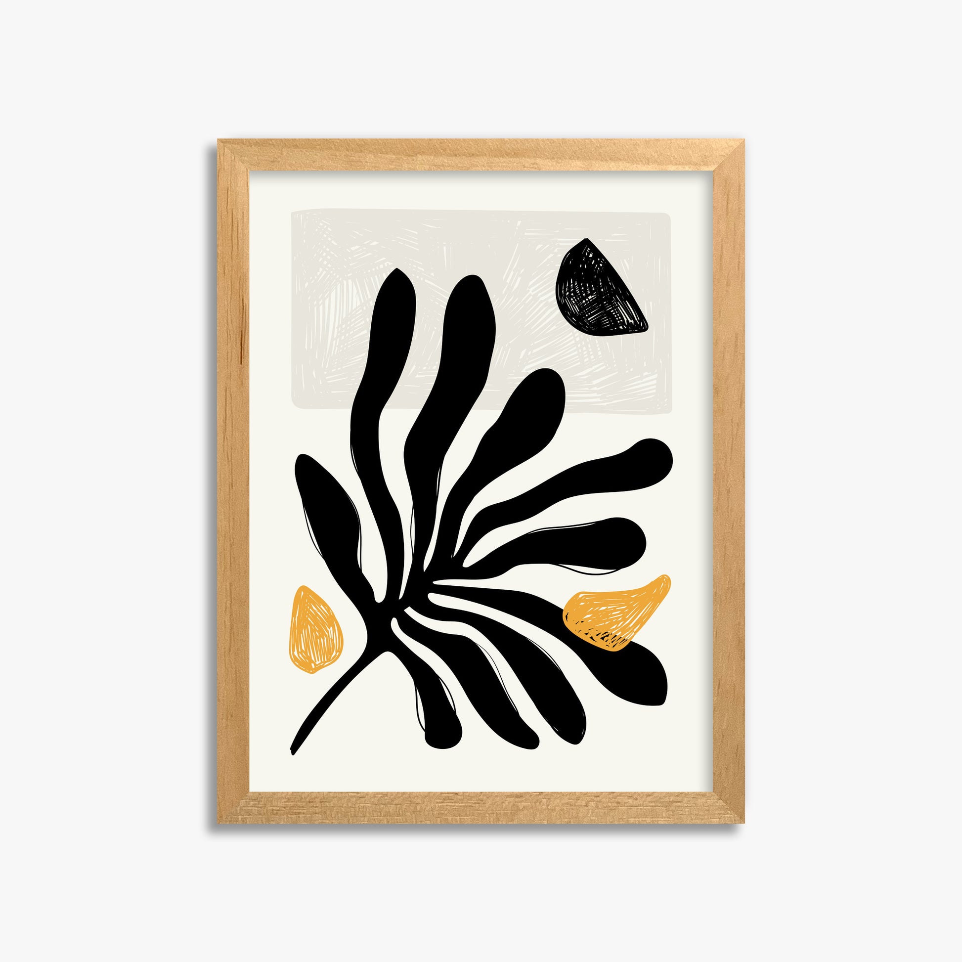 Leafs in Wind, 30x40cm Framed Poster With Oak Frame