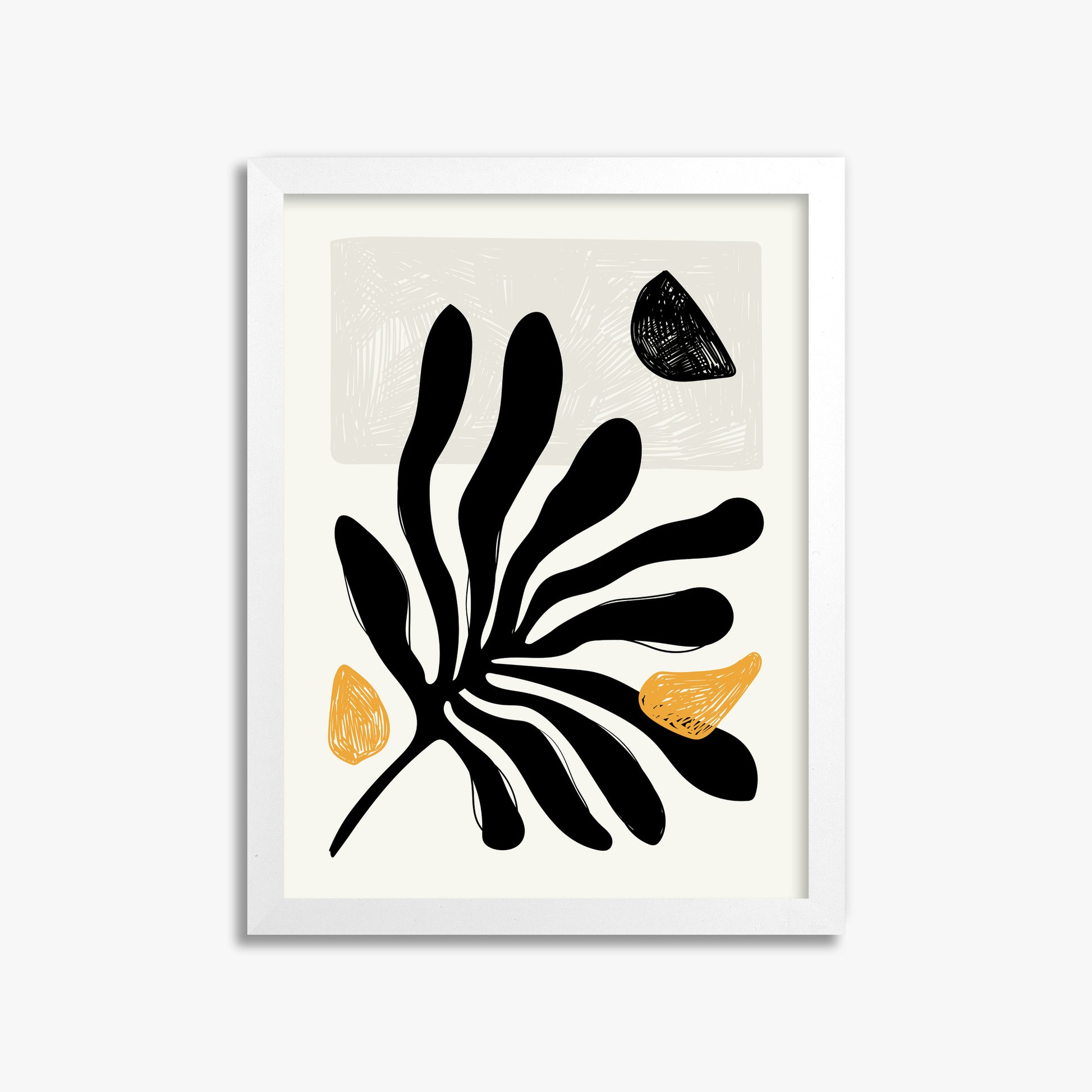 Leafs in Wind, 30x40cm Framed Poster With White Frame