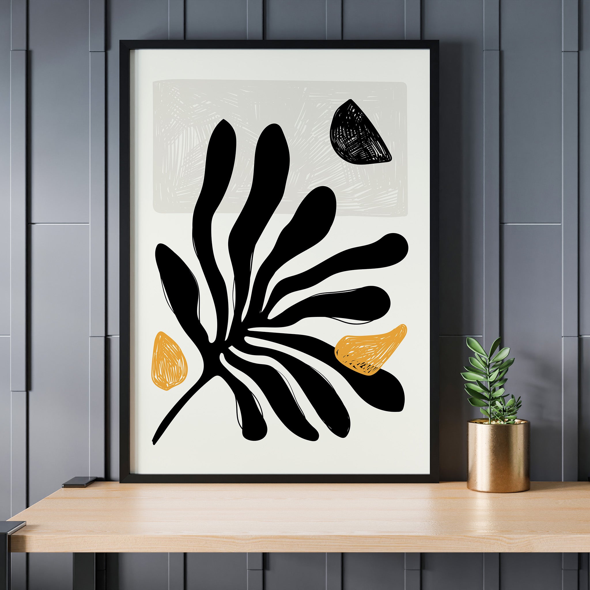 Design Concept No. 24 for Leafs in Wind Modern Poster Art