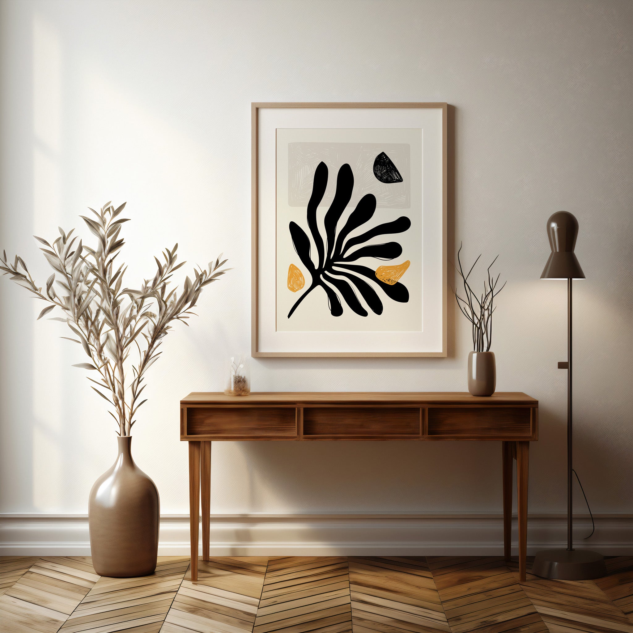 Design Concept No. 37 for Leafs in Wind Modern Poster Art