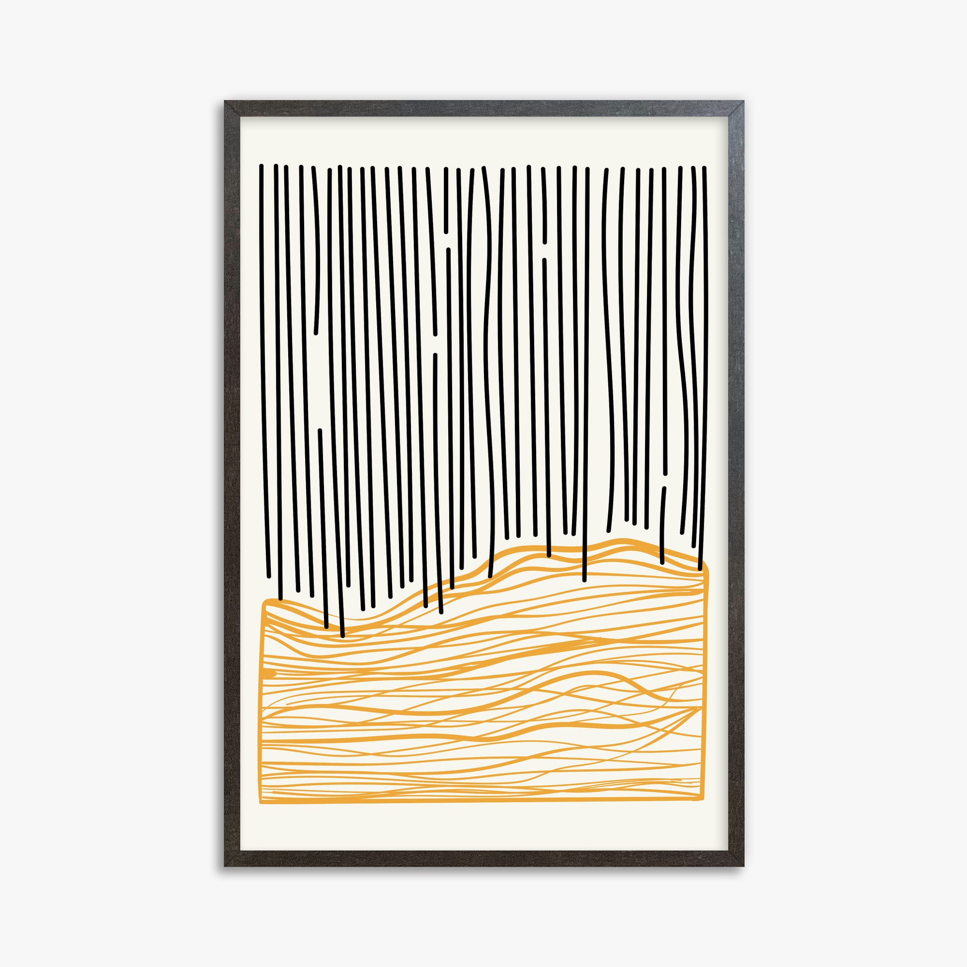 Rain over Hills, 61x91cm Framed Poster With Espresso Frame