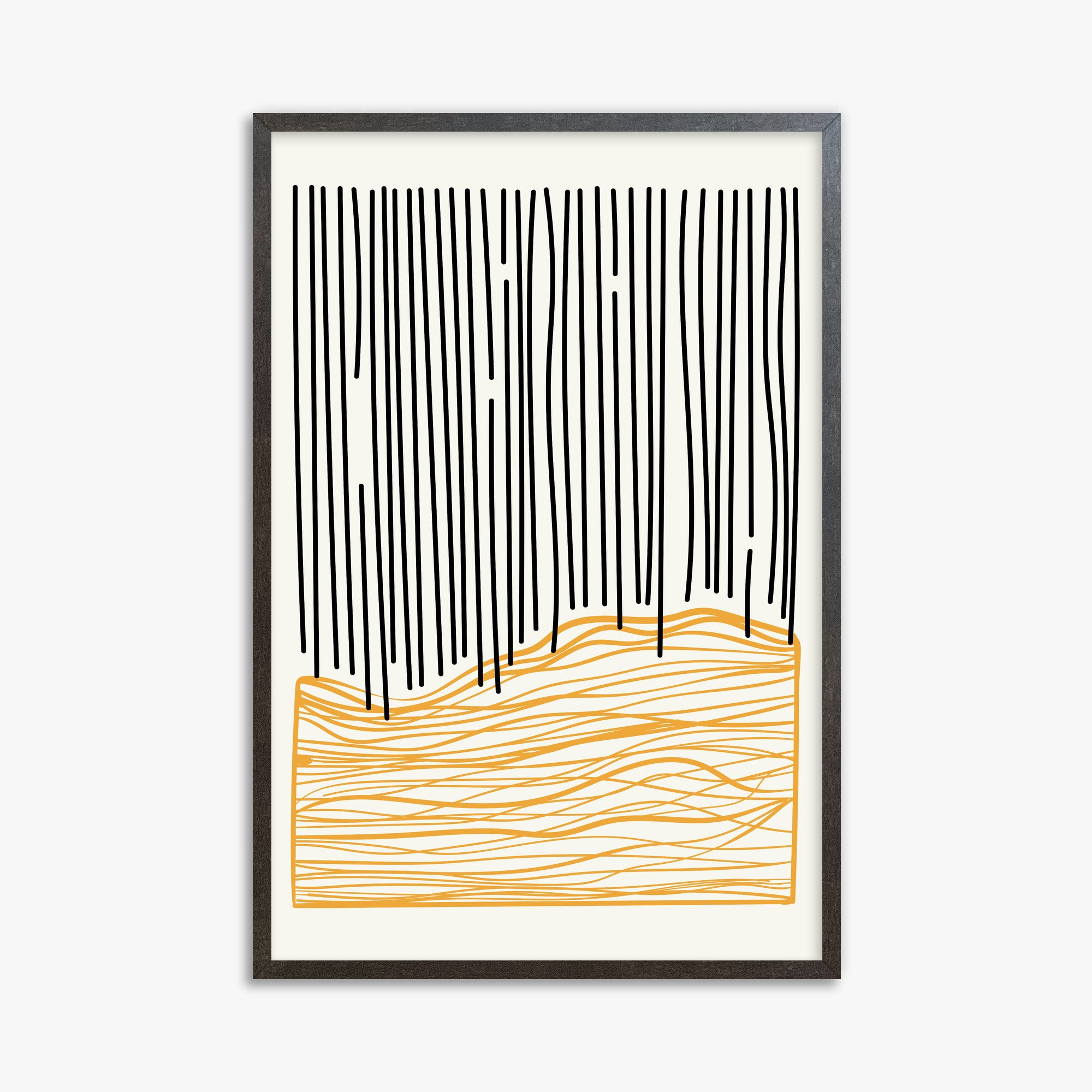 Rain over Hills, 61x91cm Framed Poster With Espresso Frame
