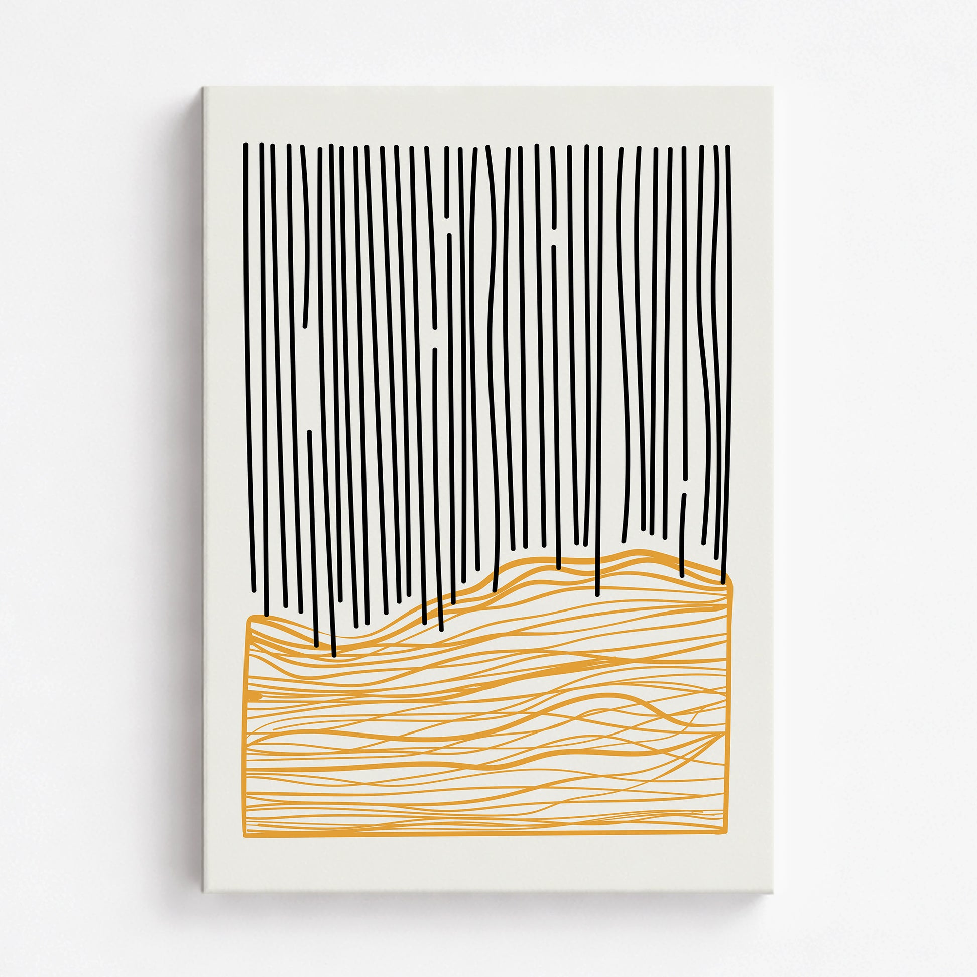 Rain over Hills, 70x100cm Satin Canvas Poster