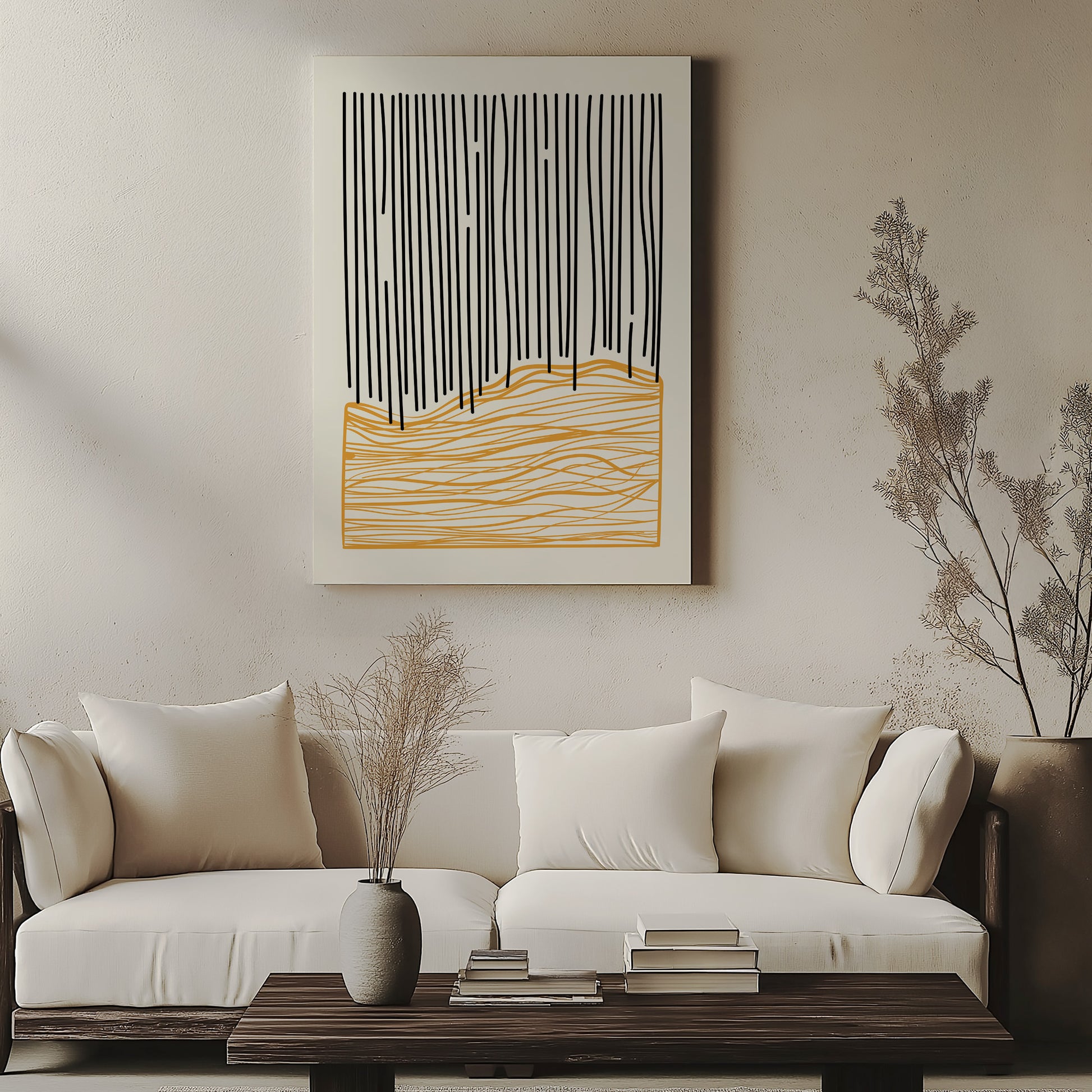 Design Concept No. 57 for Rain over Hills Modern Poster Art