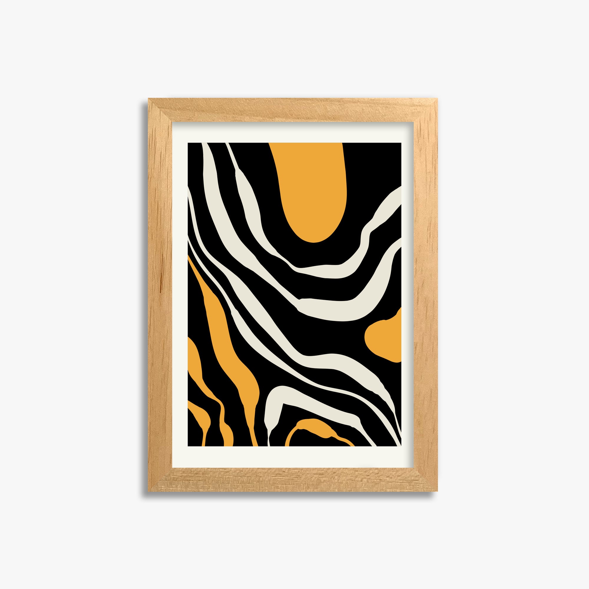 Rivers, 21x30cm Framed Poster With Oak Frame