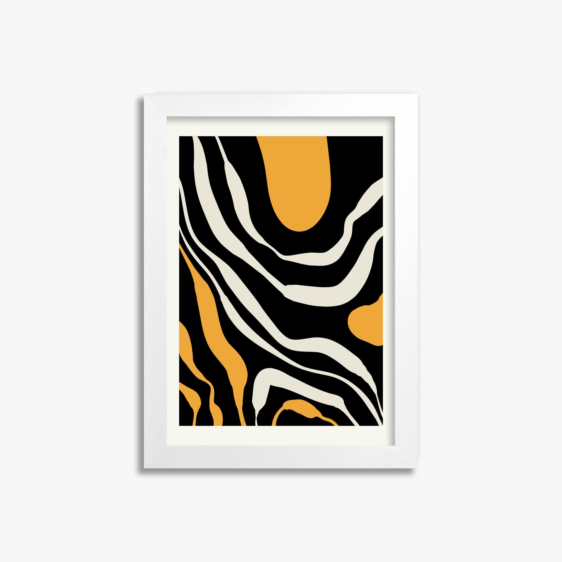Rivers, 21x30cm Framed Poster With White Frame