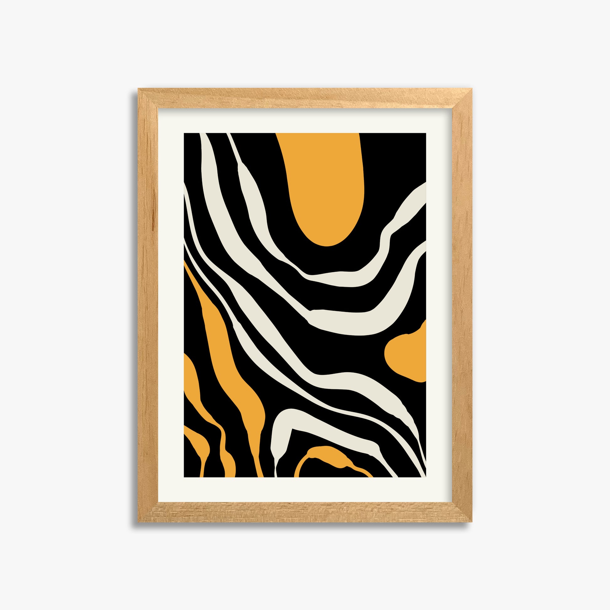 Rivers, 30x40cm Framed Poster With Oak Frame