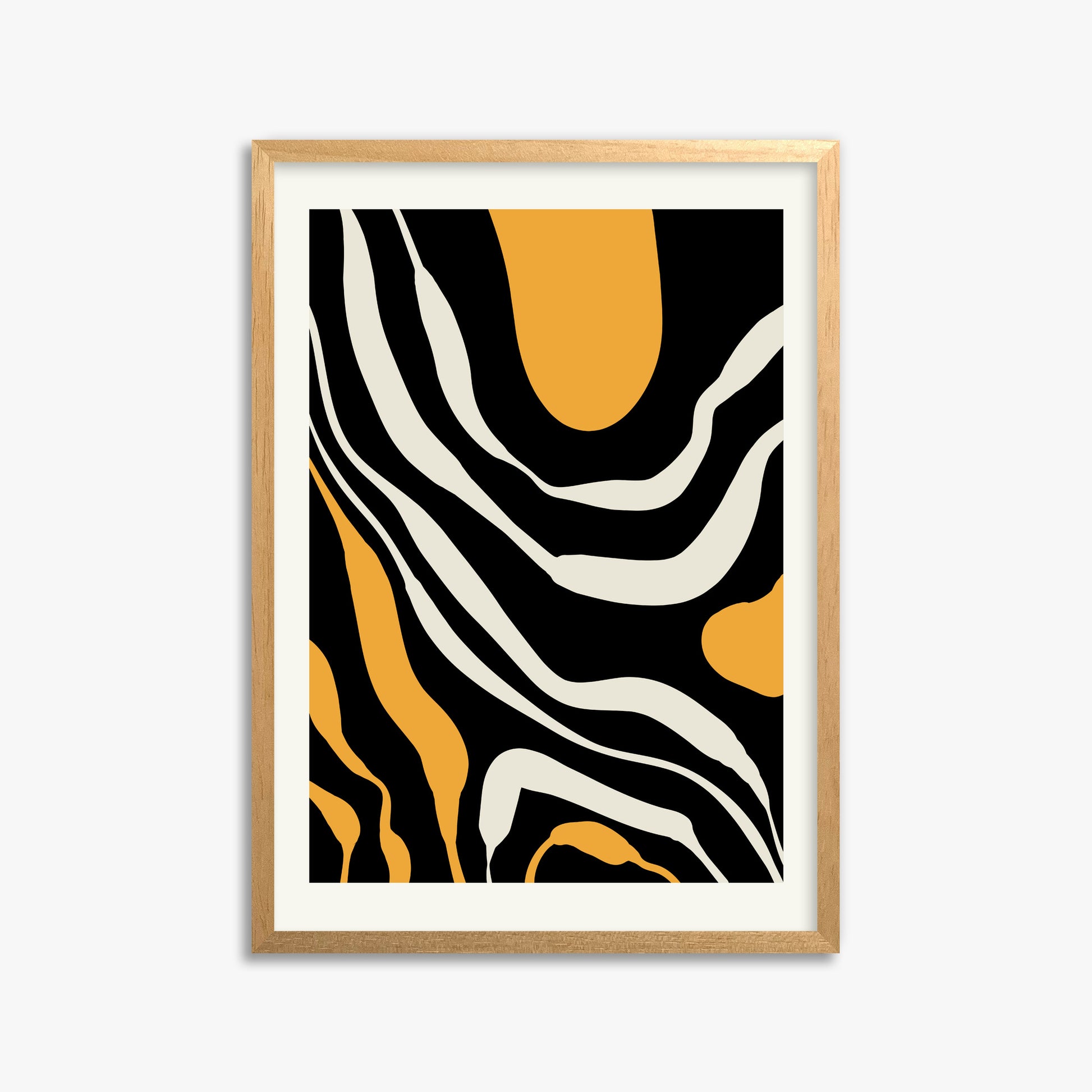 Rivers, 50x70cm Framed Poster With Oak Frame