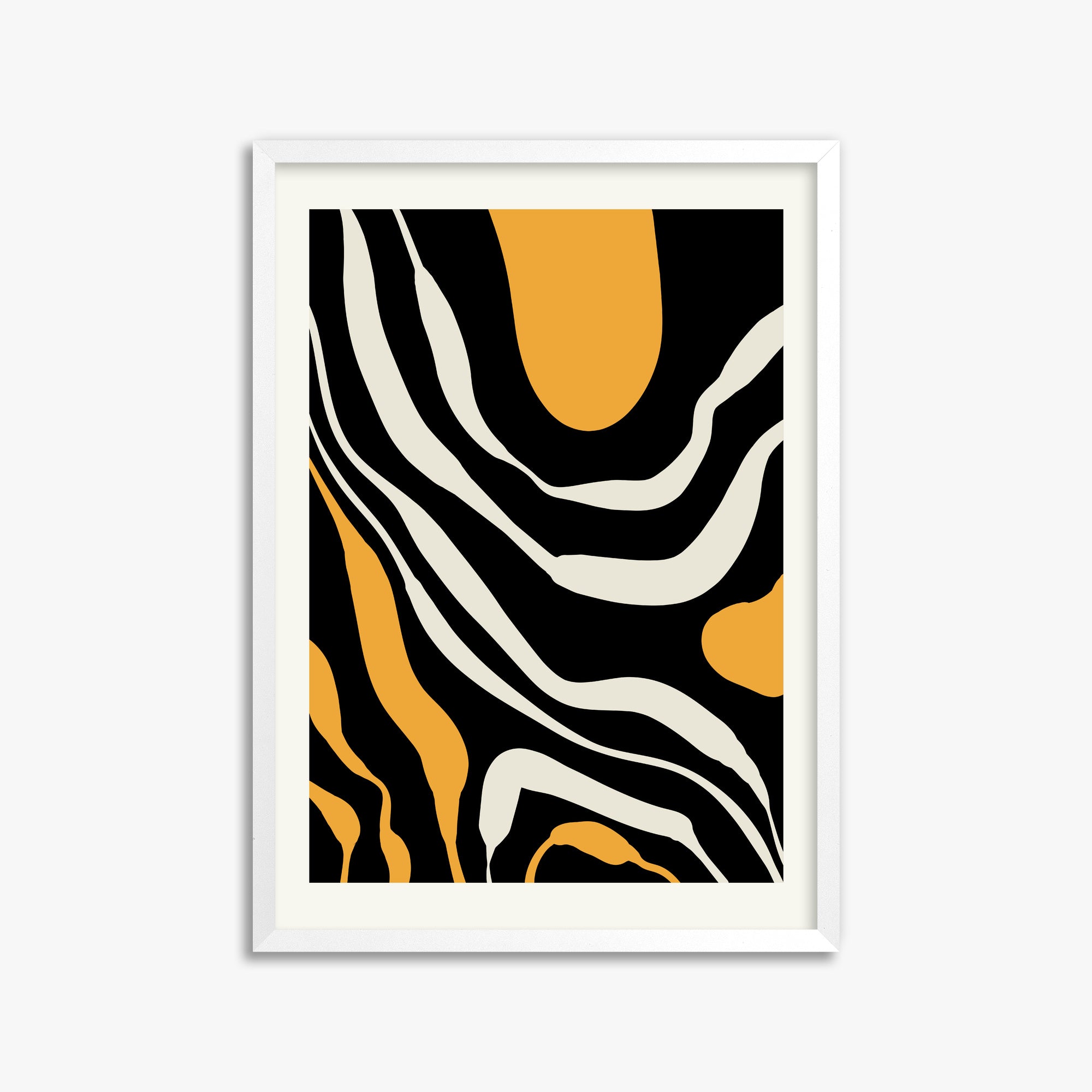 Rivers, 50x70cm Framed Poster With White Frame