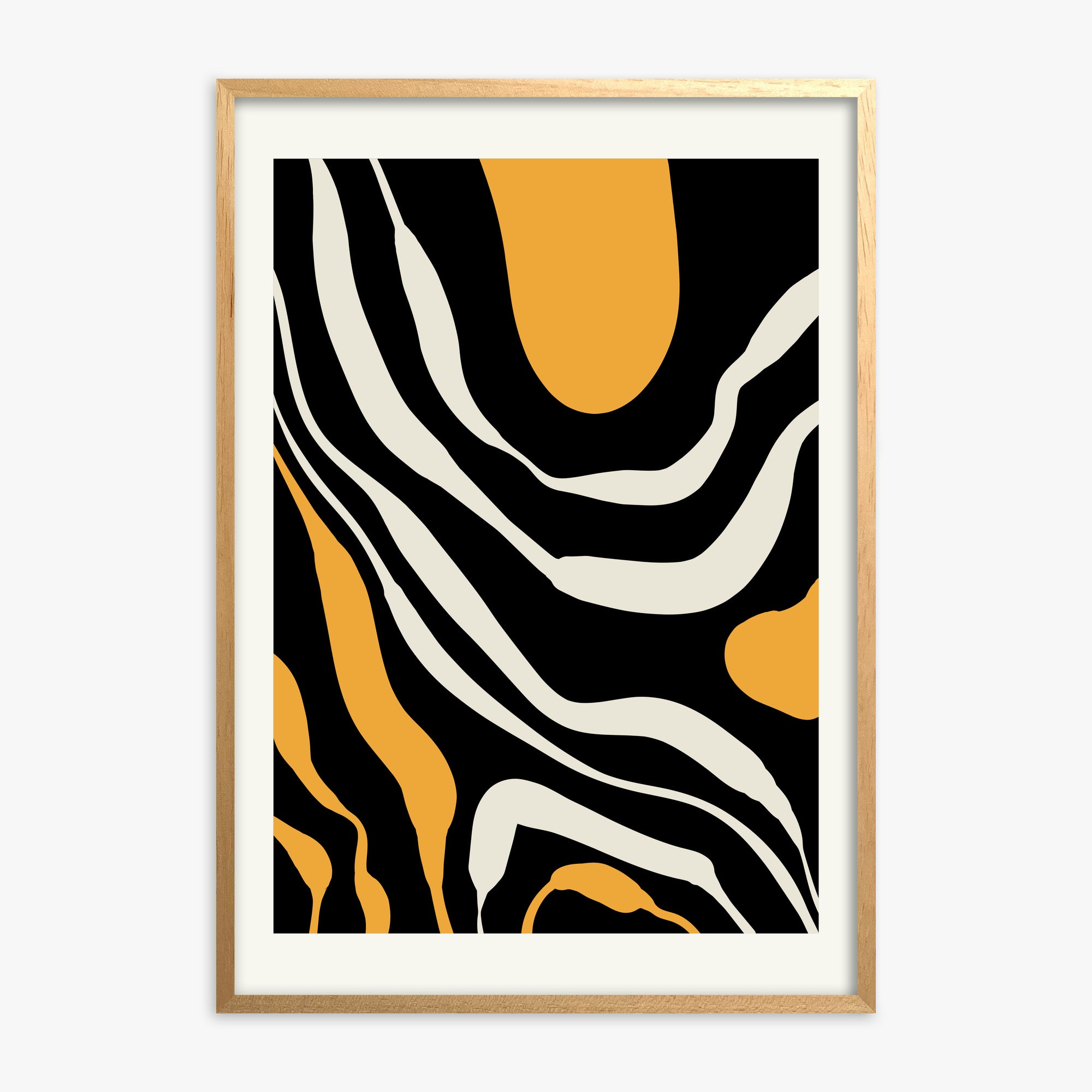 Rivers, Oak Framed Poster With Oak Frame