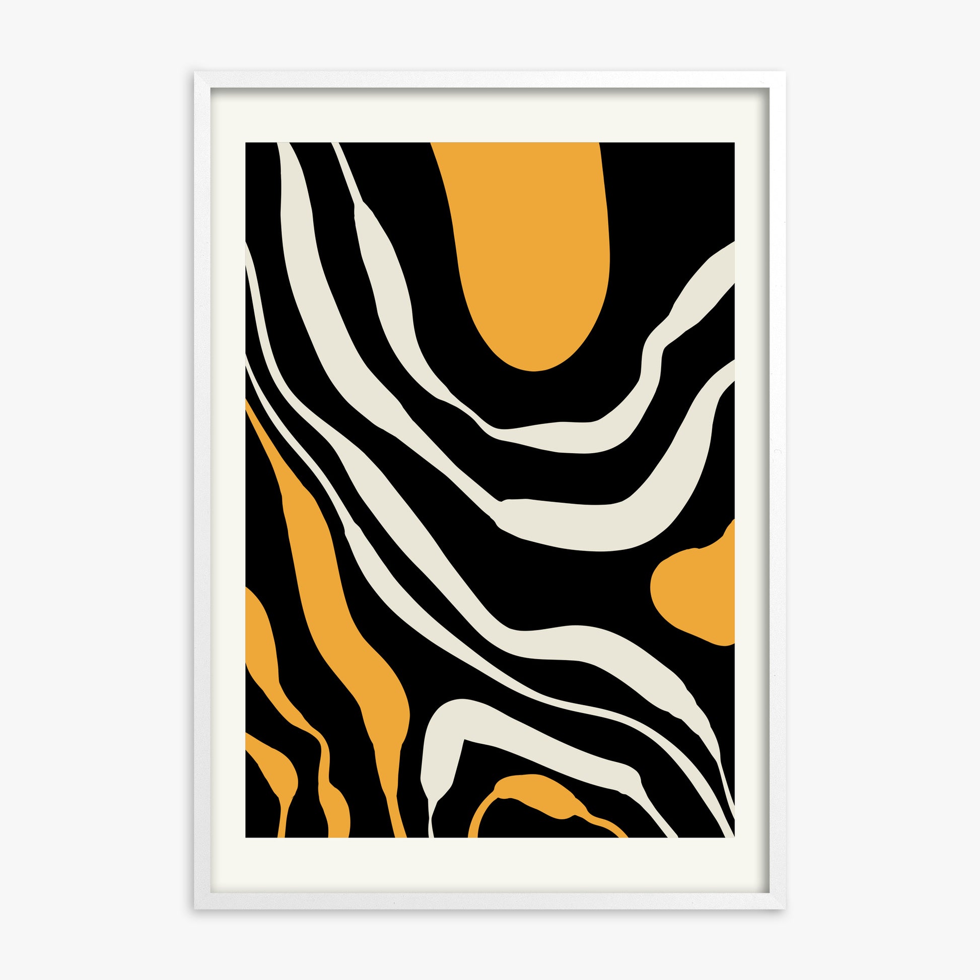 Rivers, White Framed Poster With White Frame