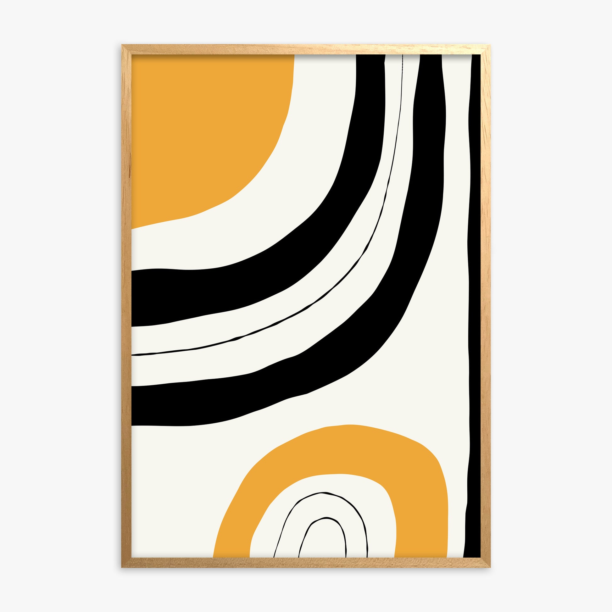 Sunbeams, Oak Framed Poster With Oak Frame