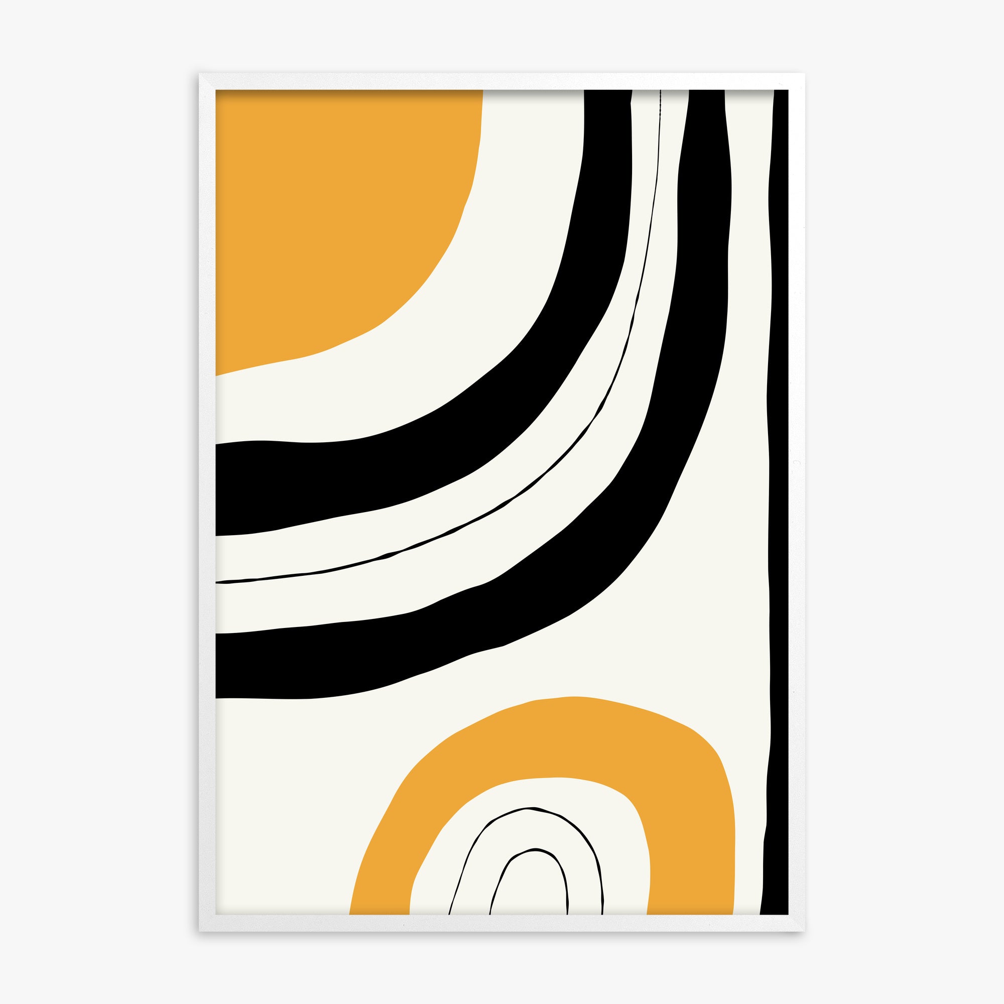 Sunbeams, White Framed Poster With White Frame