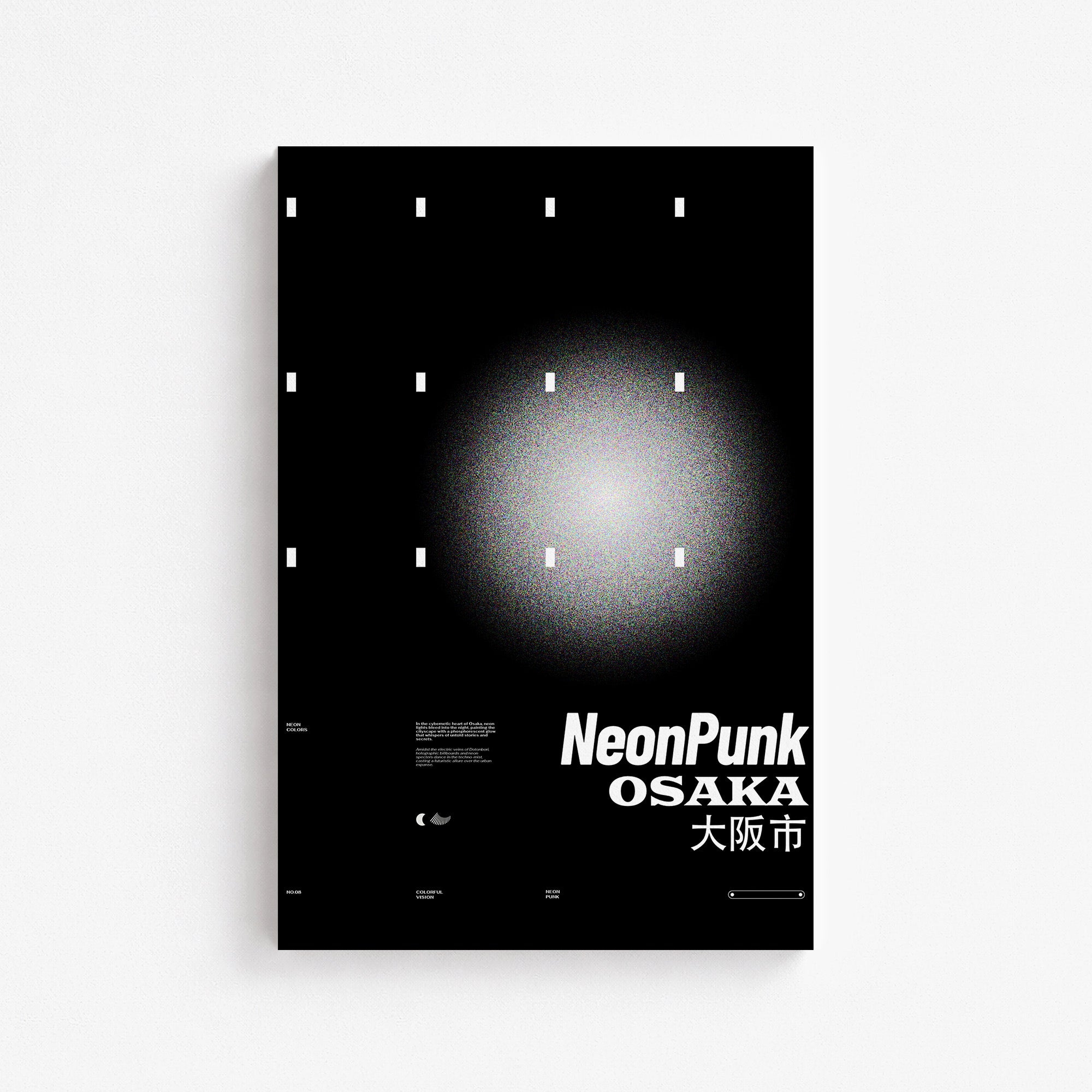 Schwarze Neon-Nacht