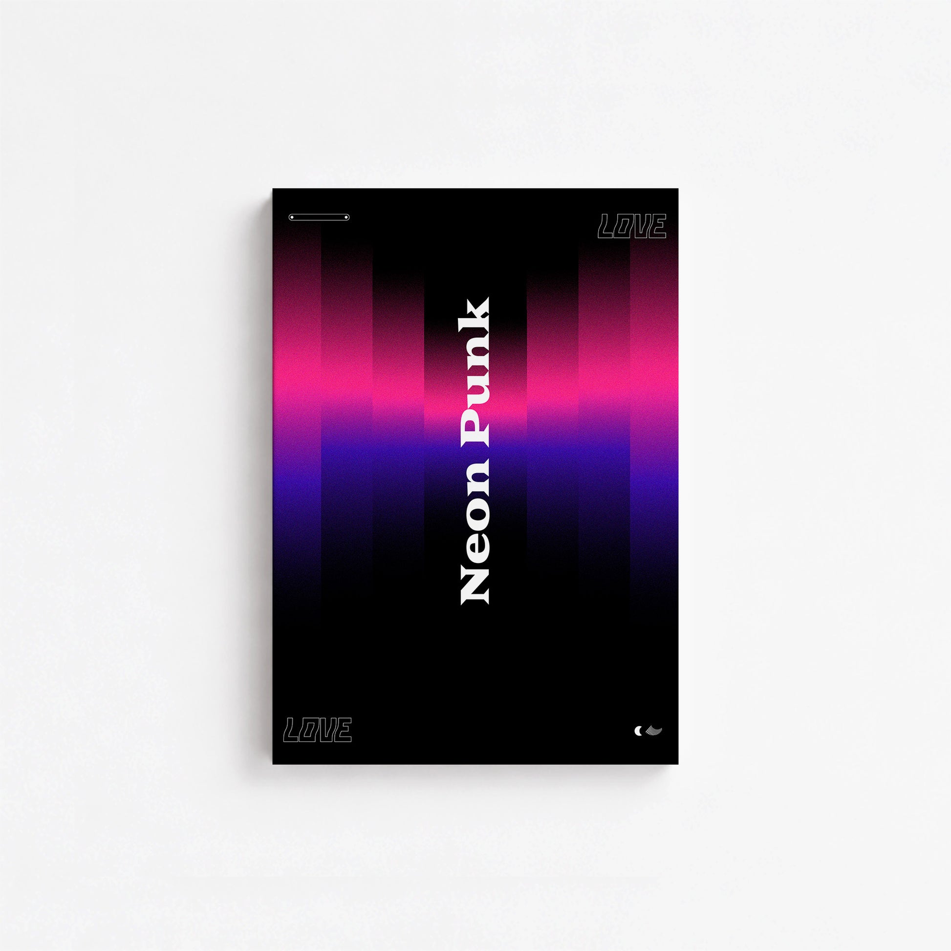 VerticalNeon, 21x30cm Satin Canvas Poster