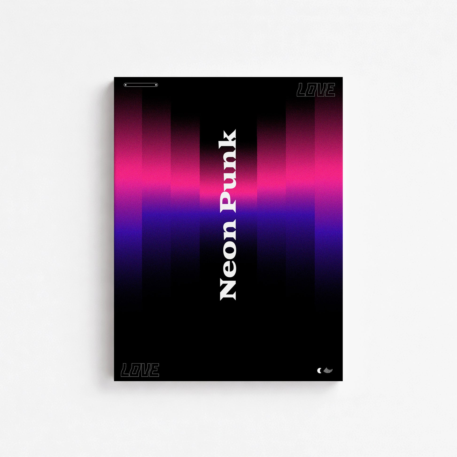 VerticalNeon, 30x40cm Satin Canvas Poster