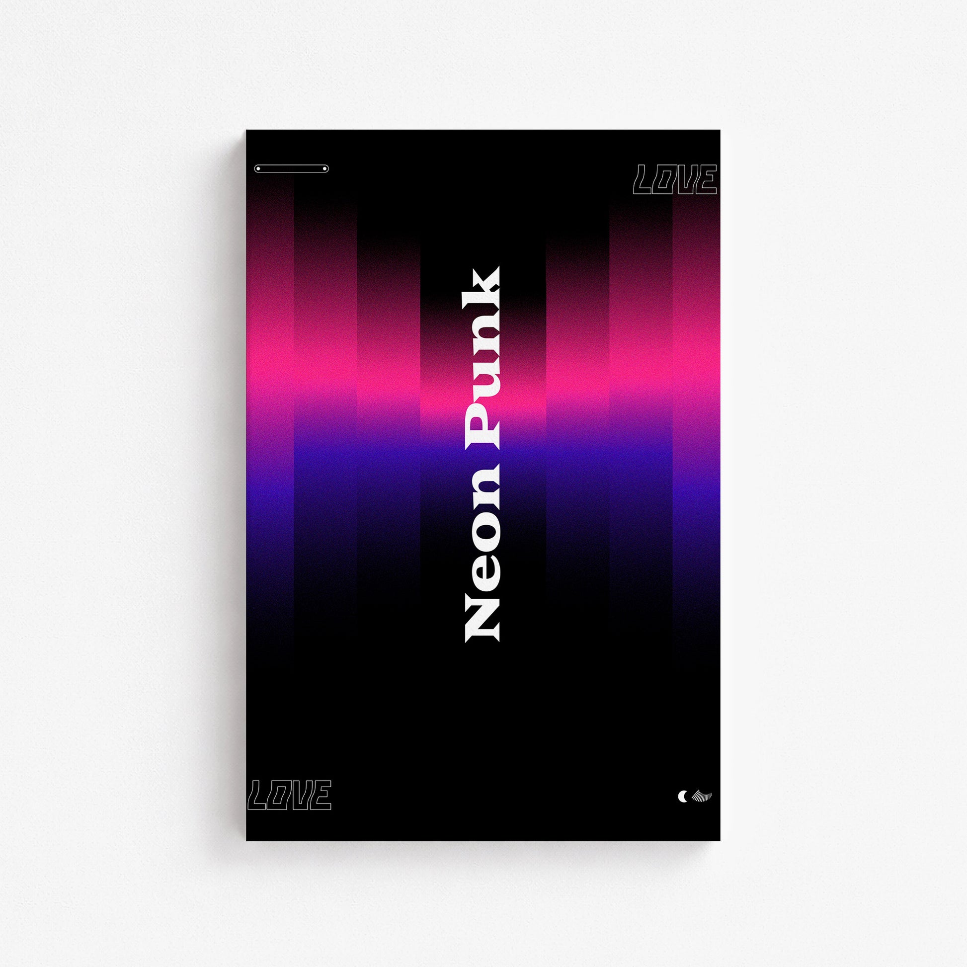 VerticalNeon, 61x91cm Satin Canvas Poster