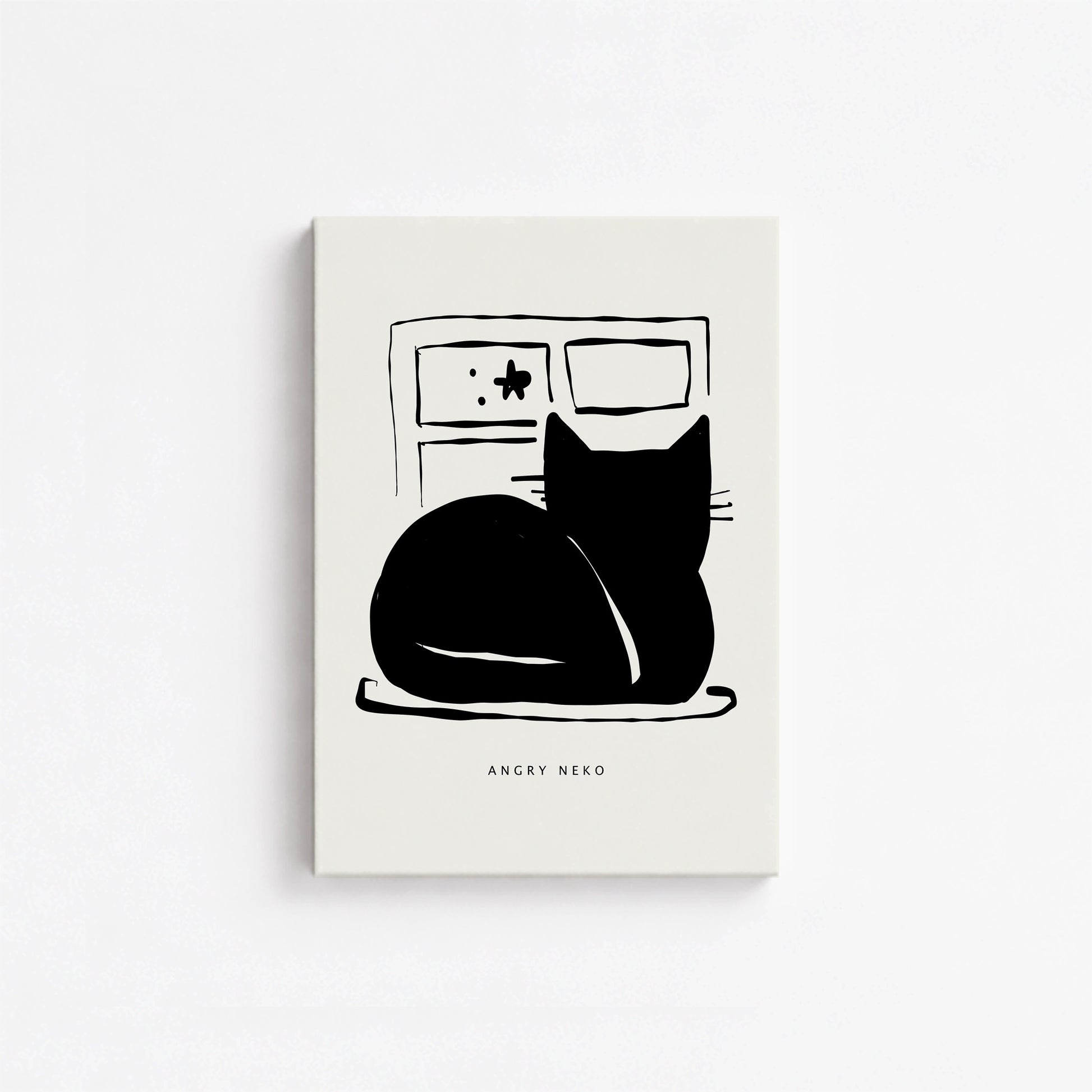 Nope, 21x30cm Satin Canvas Poster
