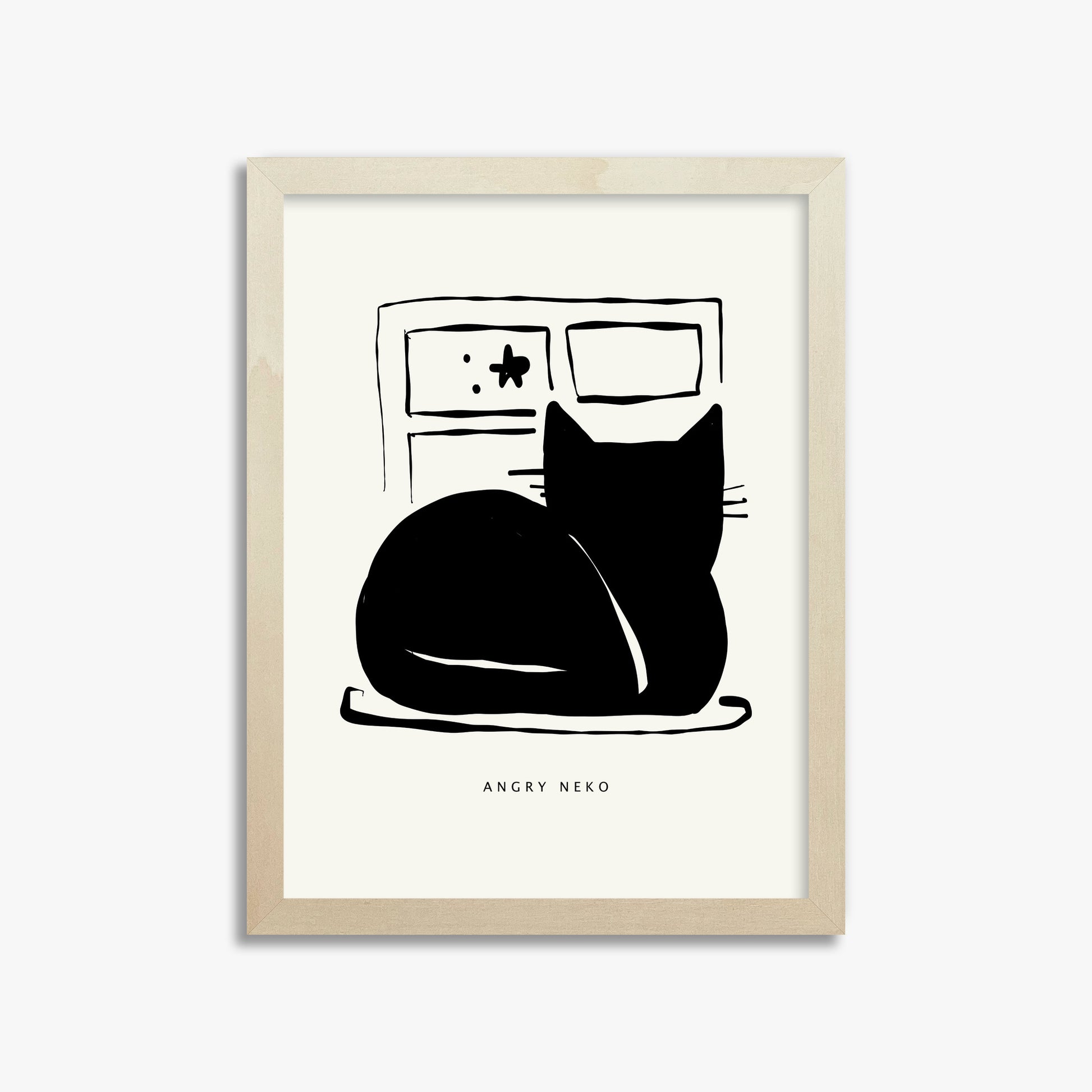 Nope, 30x40cm Framed Poster With Lime Wood Frame