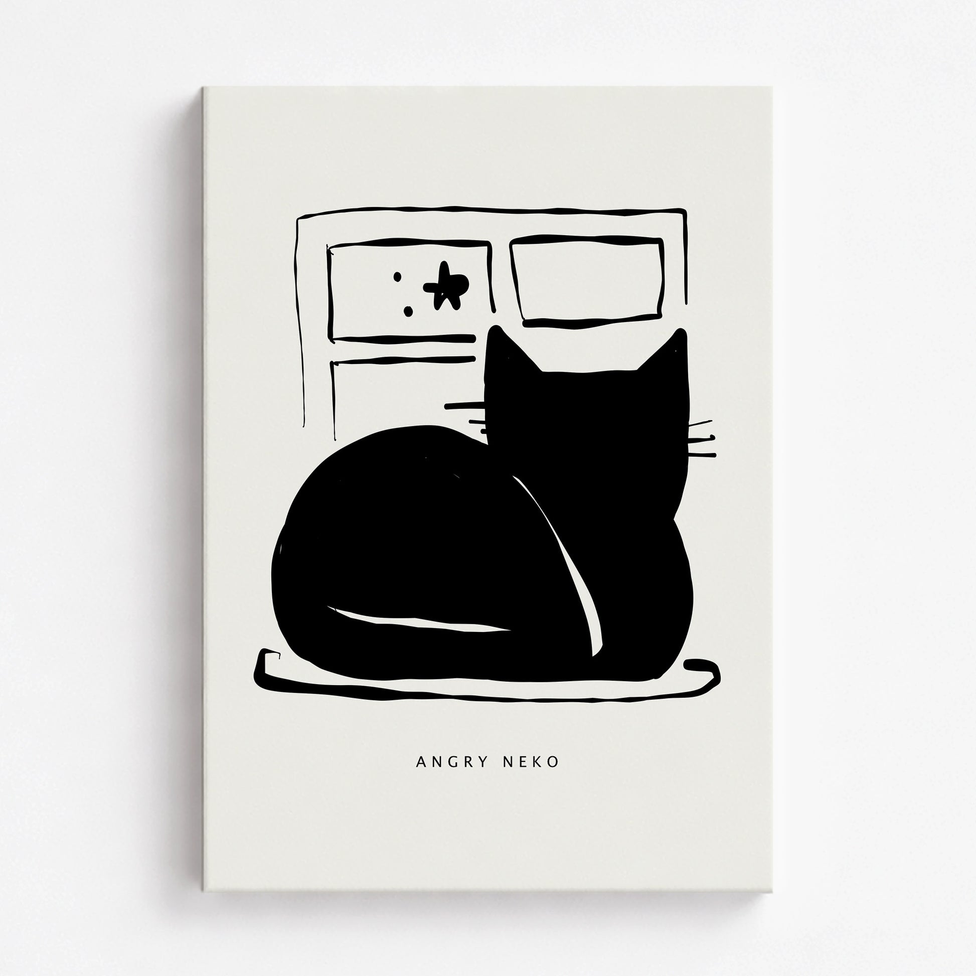 Nope, 70x100cm Satin Canvas Poster