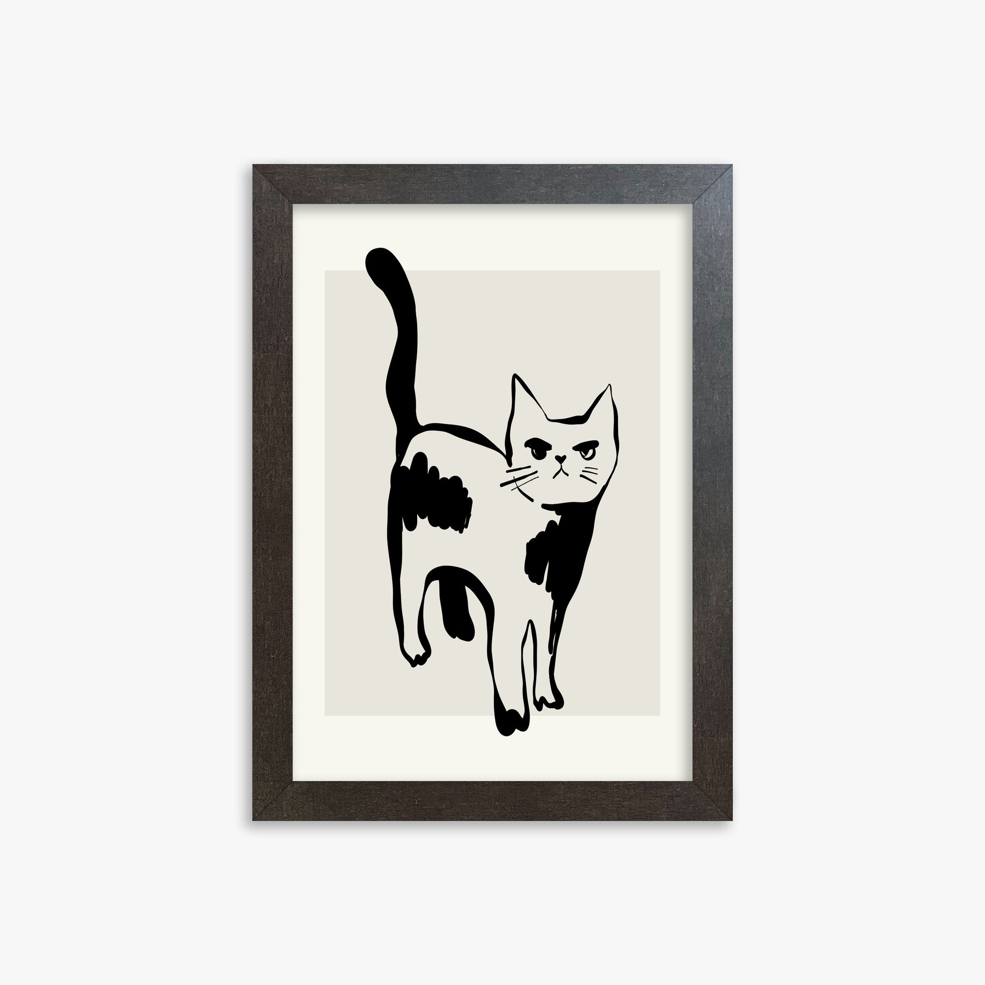 Huh?, 21x30cm Framed Art Reproduction With Espresso Frame