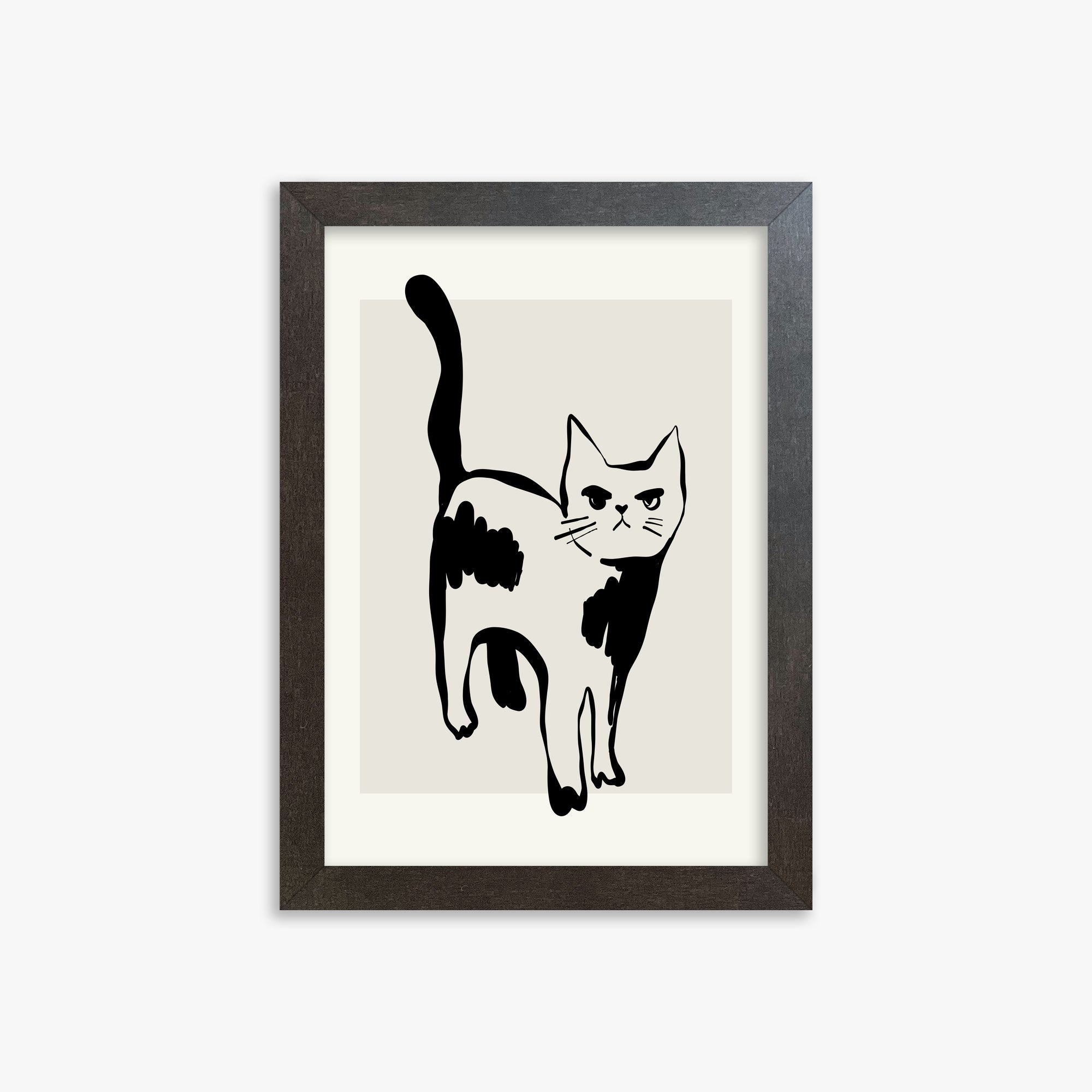 Huh?, 21x30cm Framed Art Reproduction With Espresso Frame