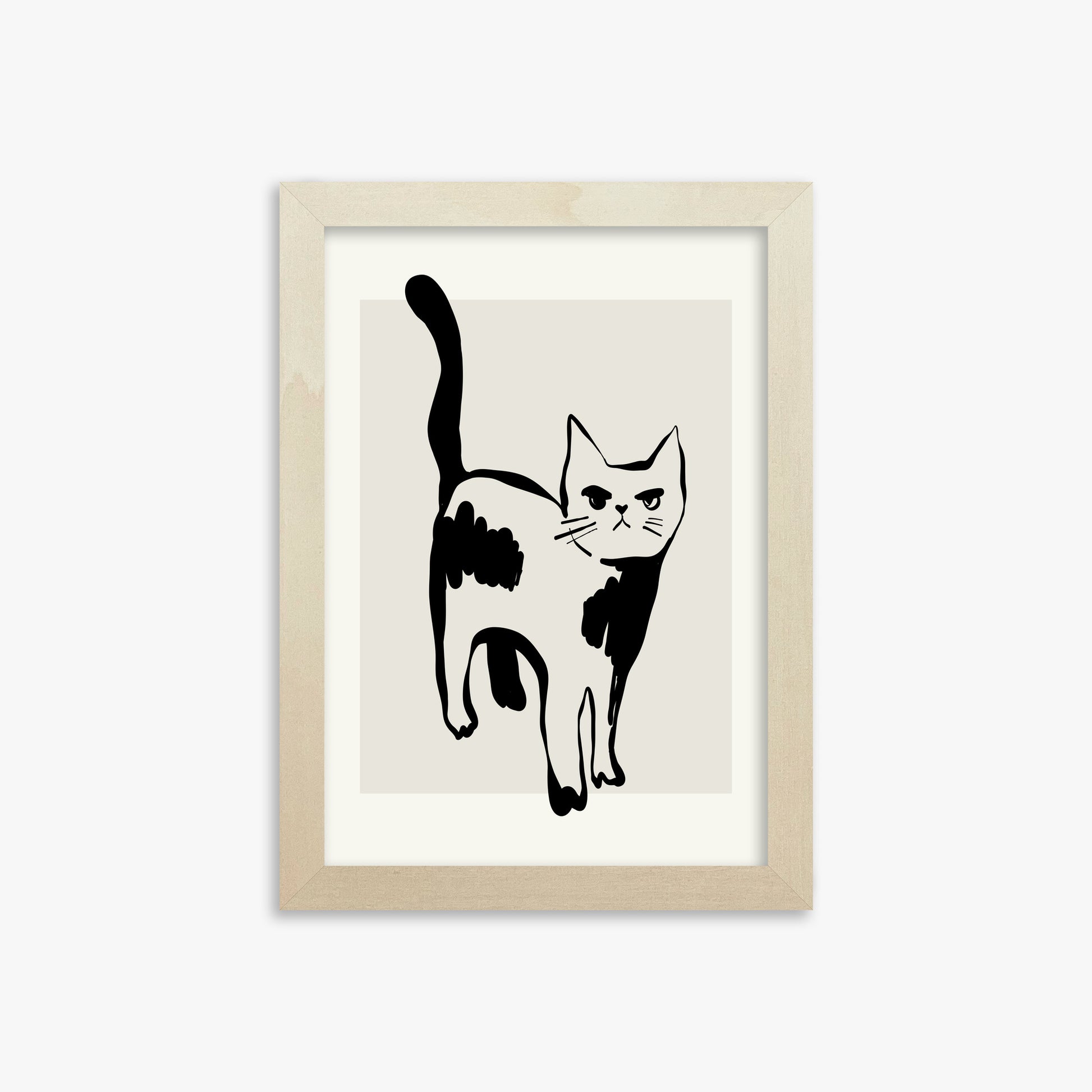 Huh?, 21x30cm Framed Art Reproduction With Lime Wood Frame