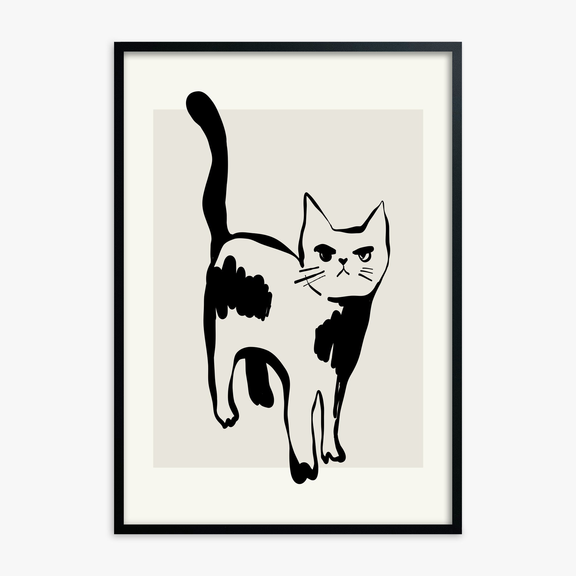 Huh?, 30x40cm Black Framed Art Reproduction