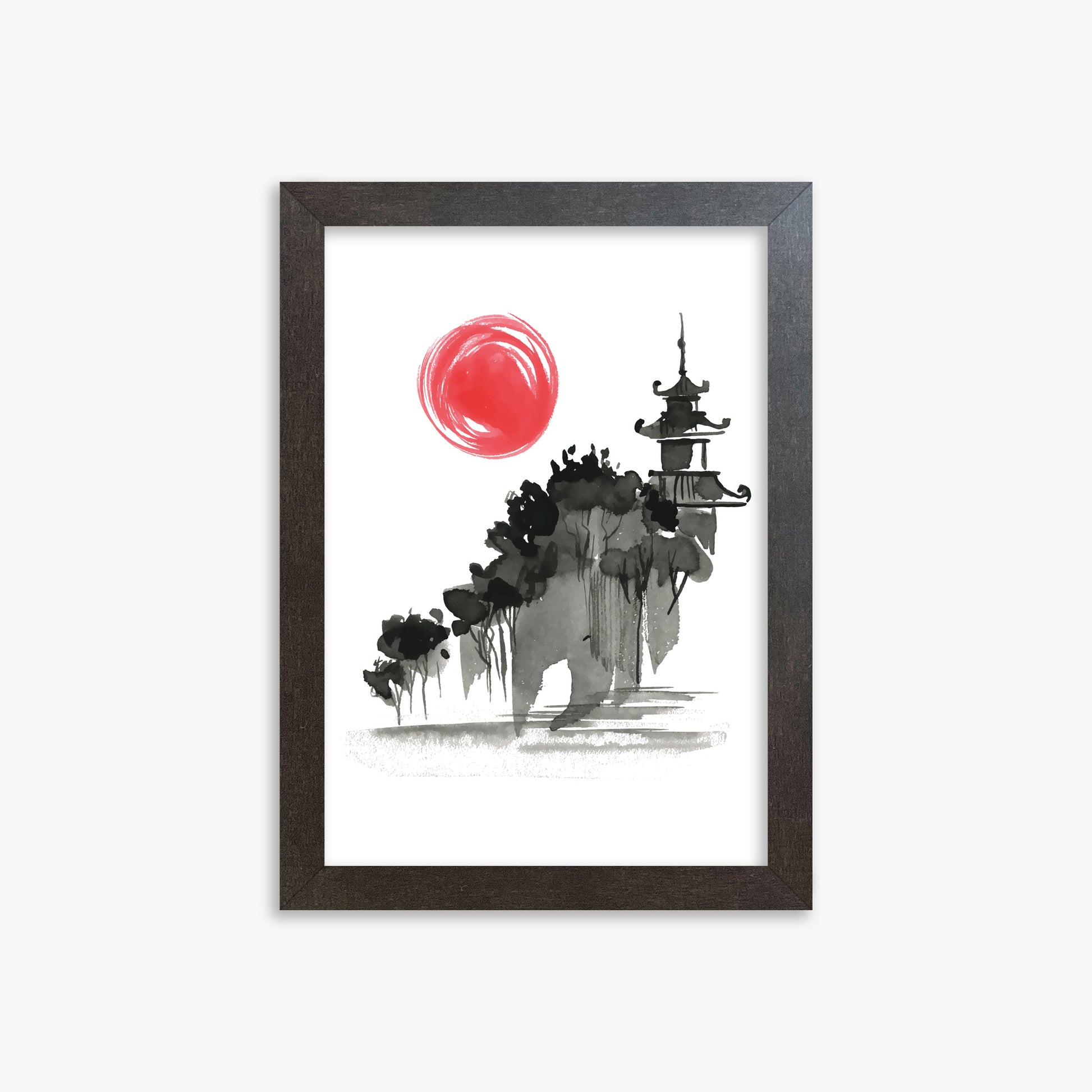 Castle in the Sun, 21x30cm Framed Poster With Espresso Frame