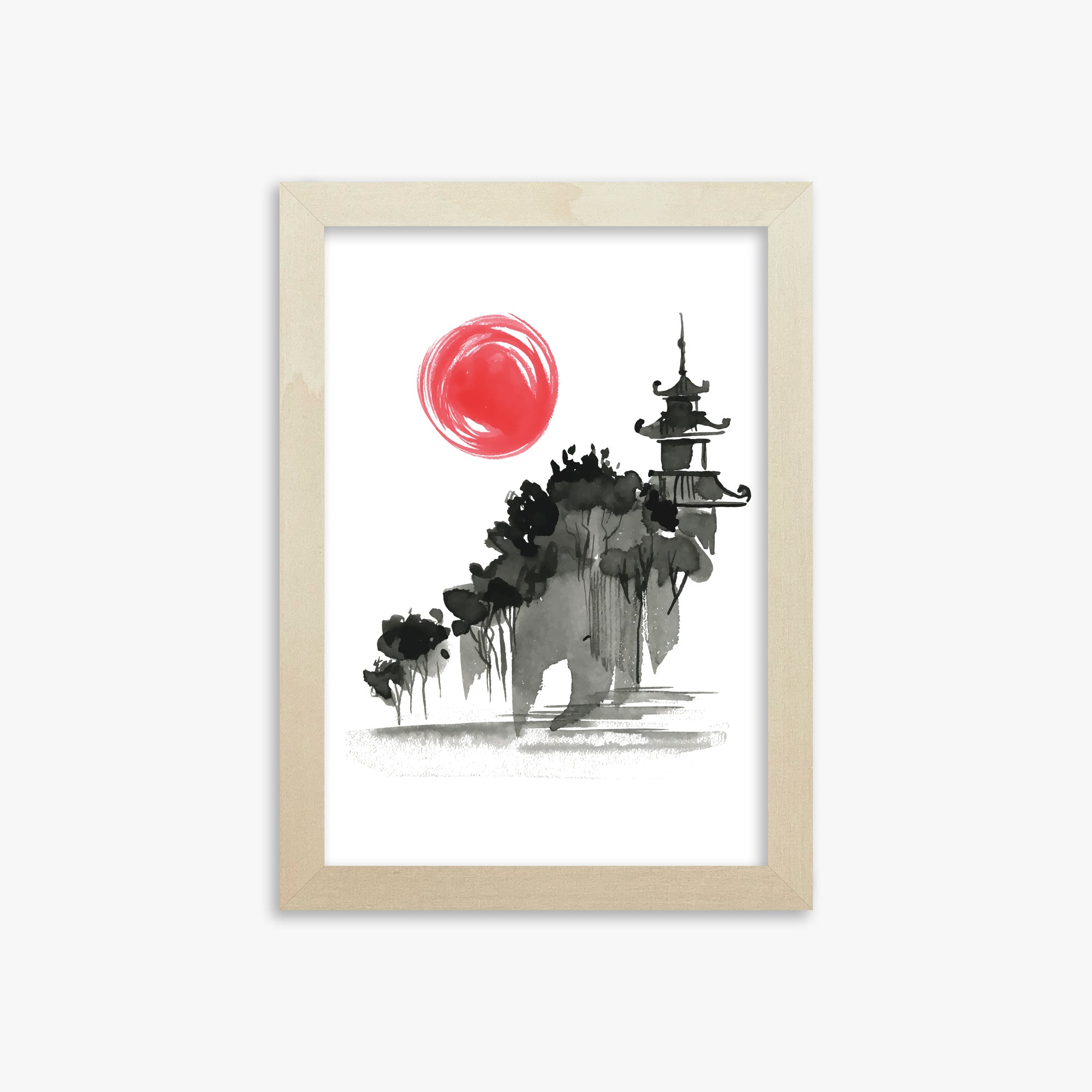 Castle in the Sun, 21x30cm Framed Poster With Lime Wood Frame
