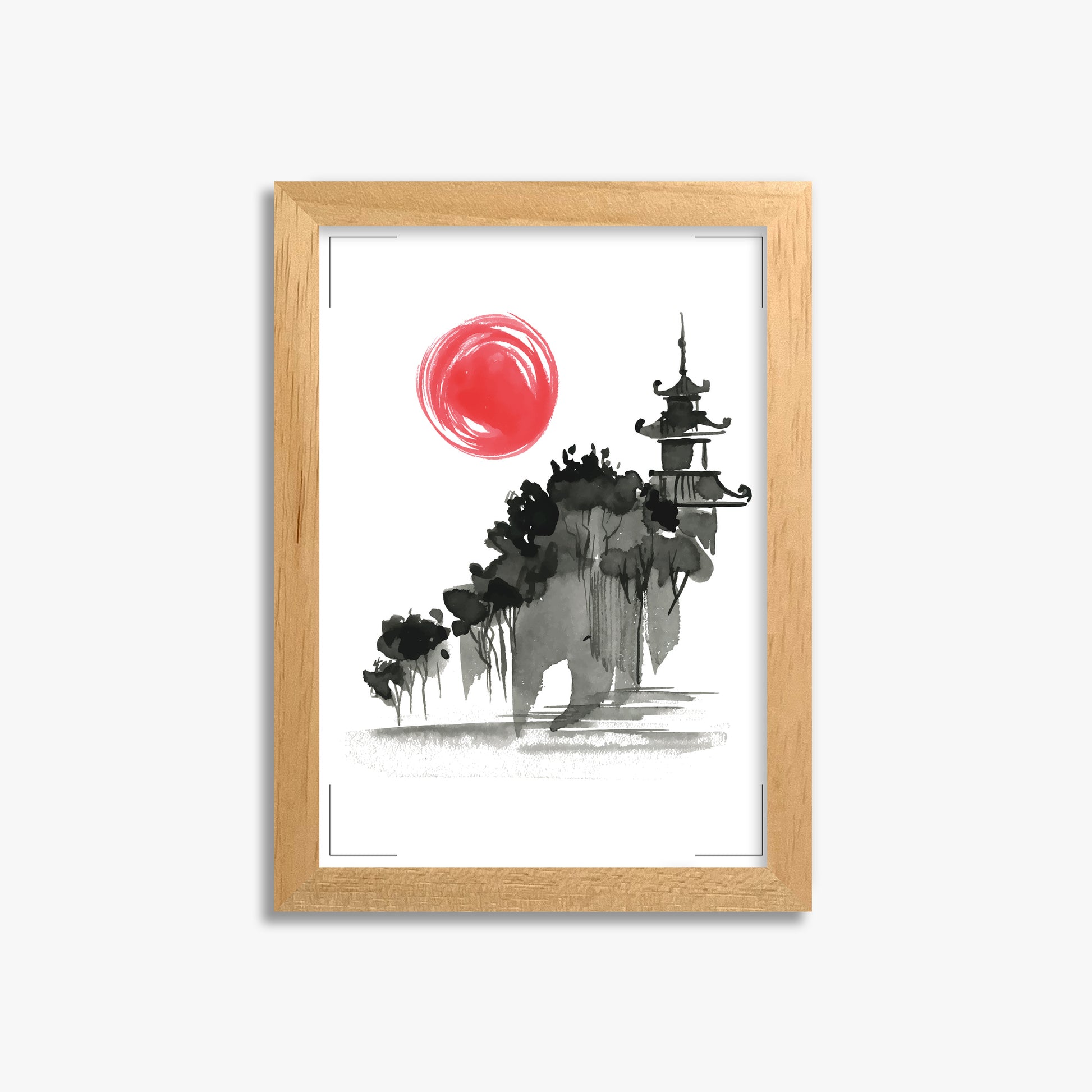 Castle in the Sun, 21x30cm Framed Poster With Oak Frame