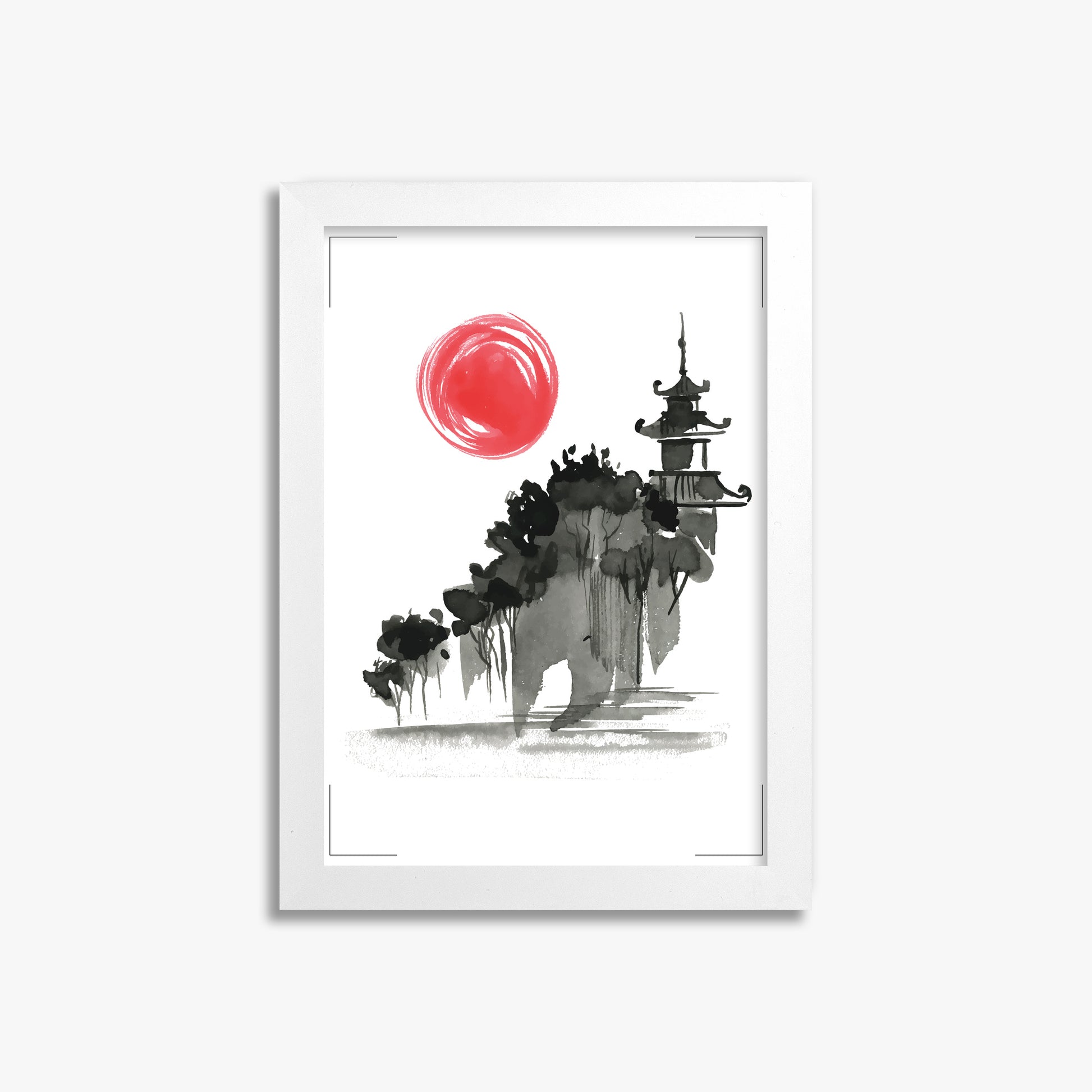 Castle in the Sun, 21x30cm Framed Poster With White Frame