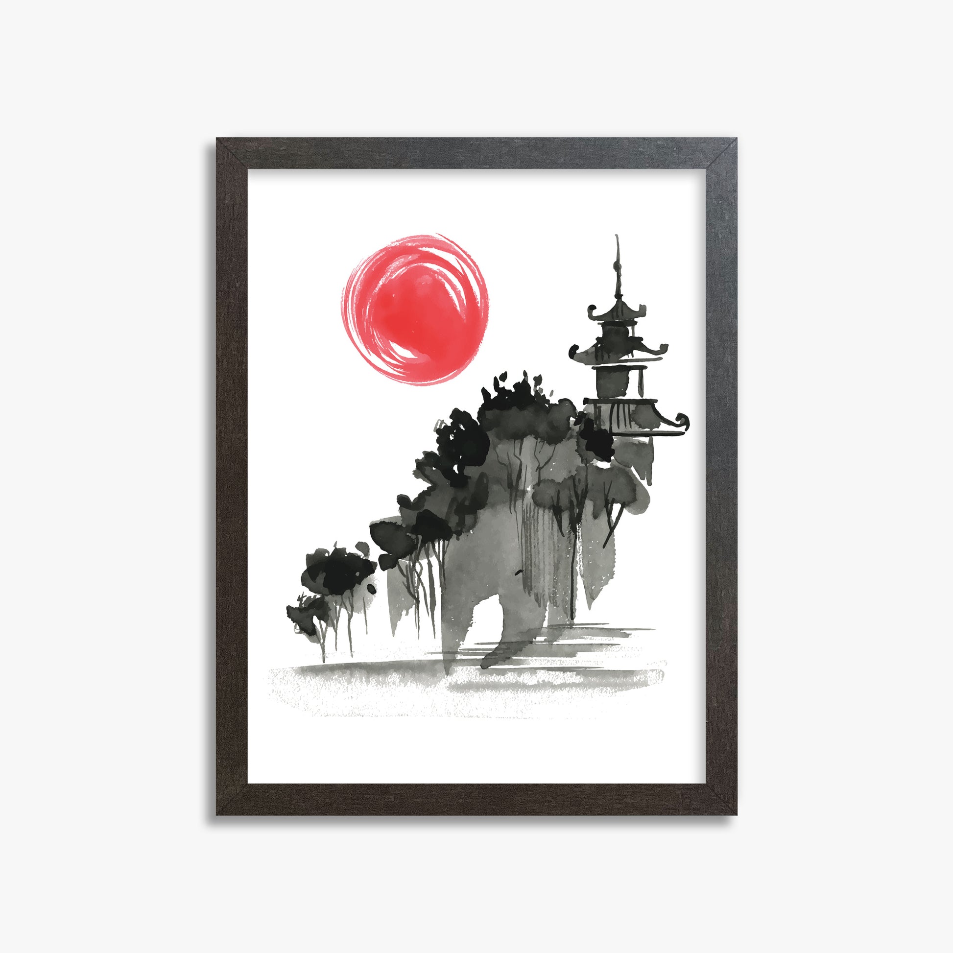 Castle in the Sun, 30x40cm Framed Poster With Espresso Frame