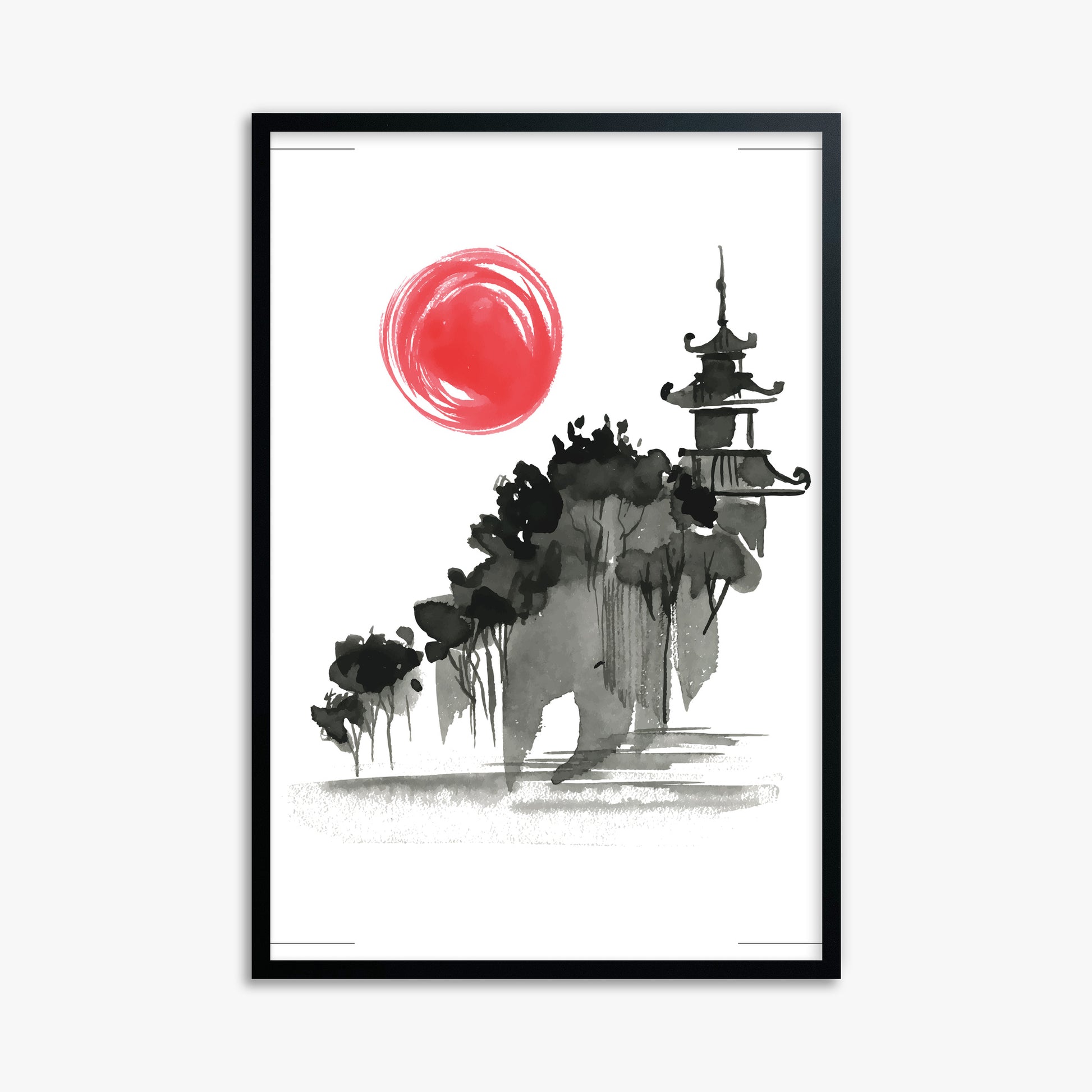 Castle in the Sun, 61x91cm Framed Poster With Black Frame