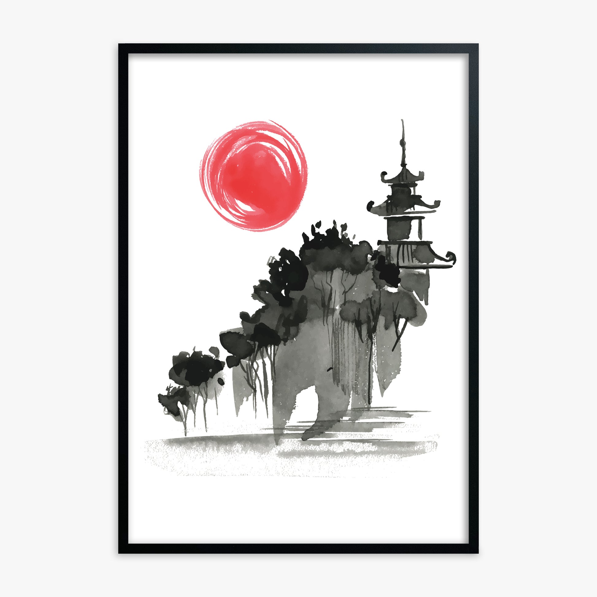 Castle in the Sun, Black Framed Poster With Black Frame