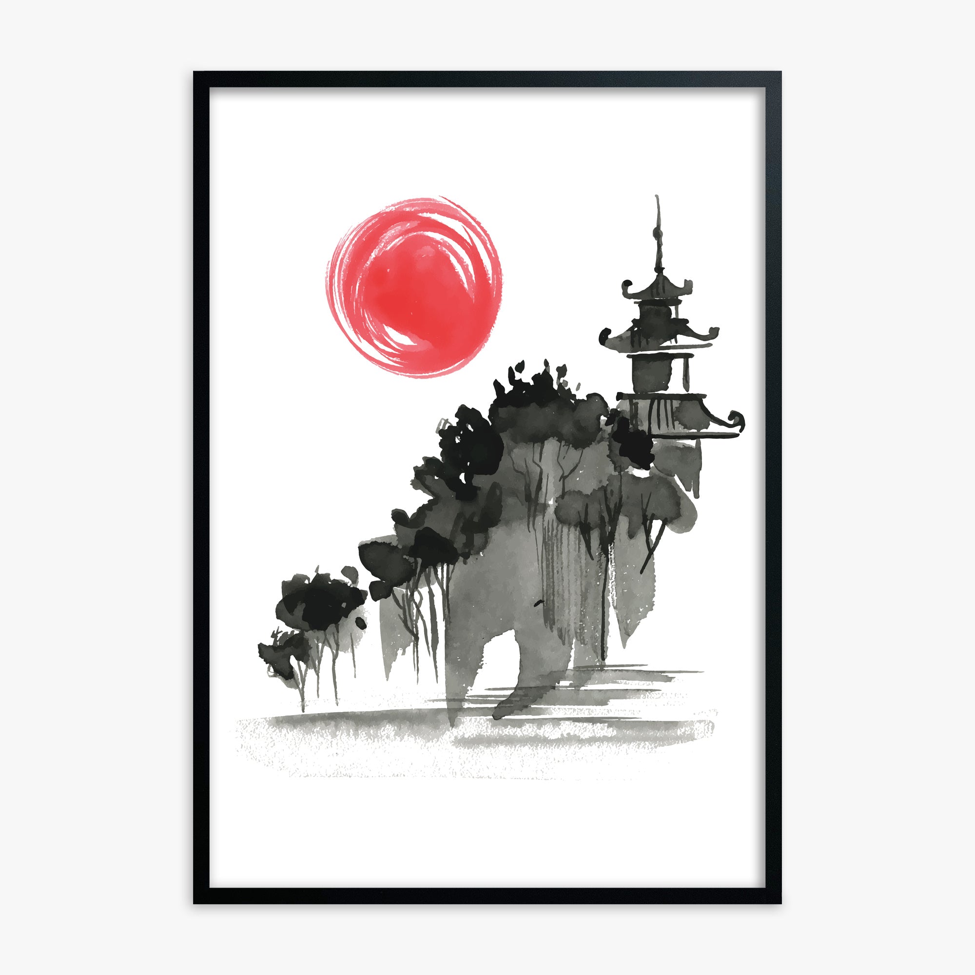 Castle in the Sun, Black Framed Poster With Black Frame