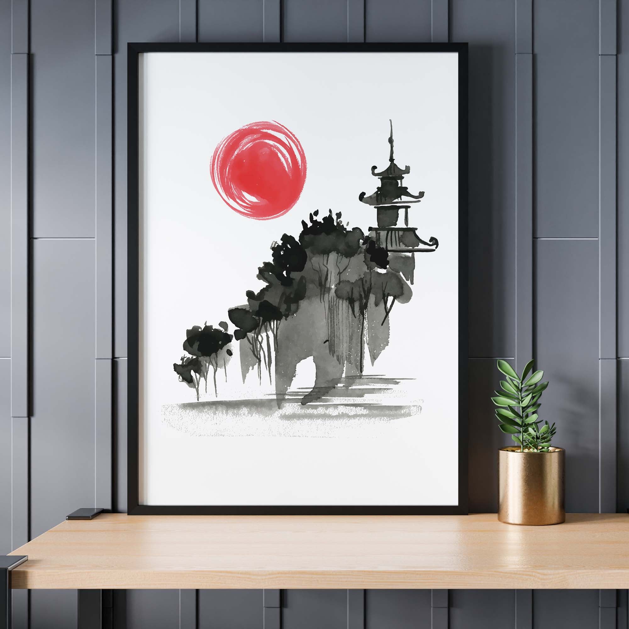 Design Concept No. 24 for Castle in the Sun Modern Poster Art