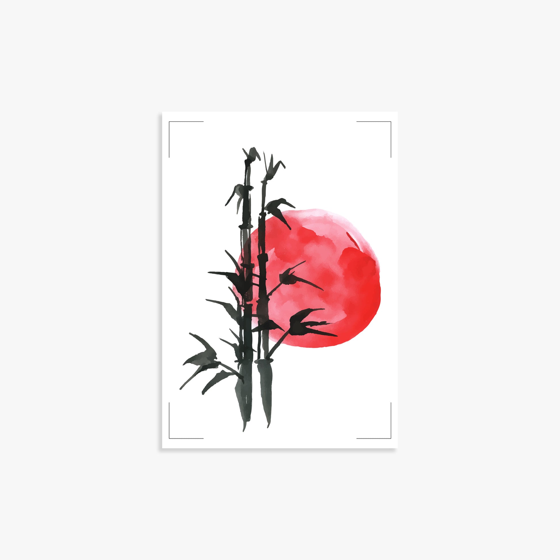 Bamboo at Sunset, 21x30cm Poster Unframed