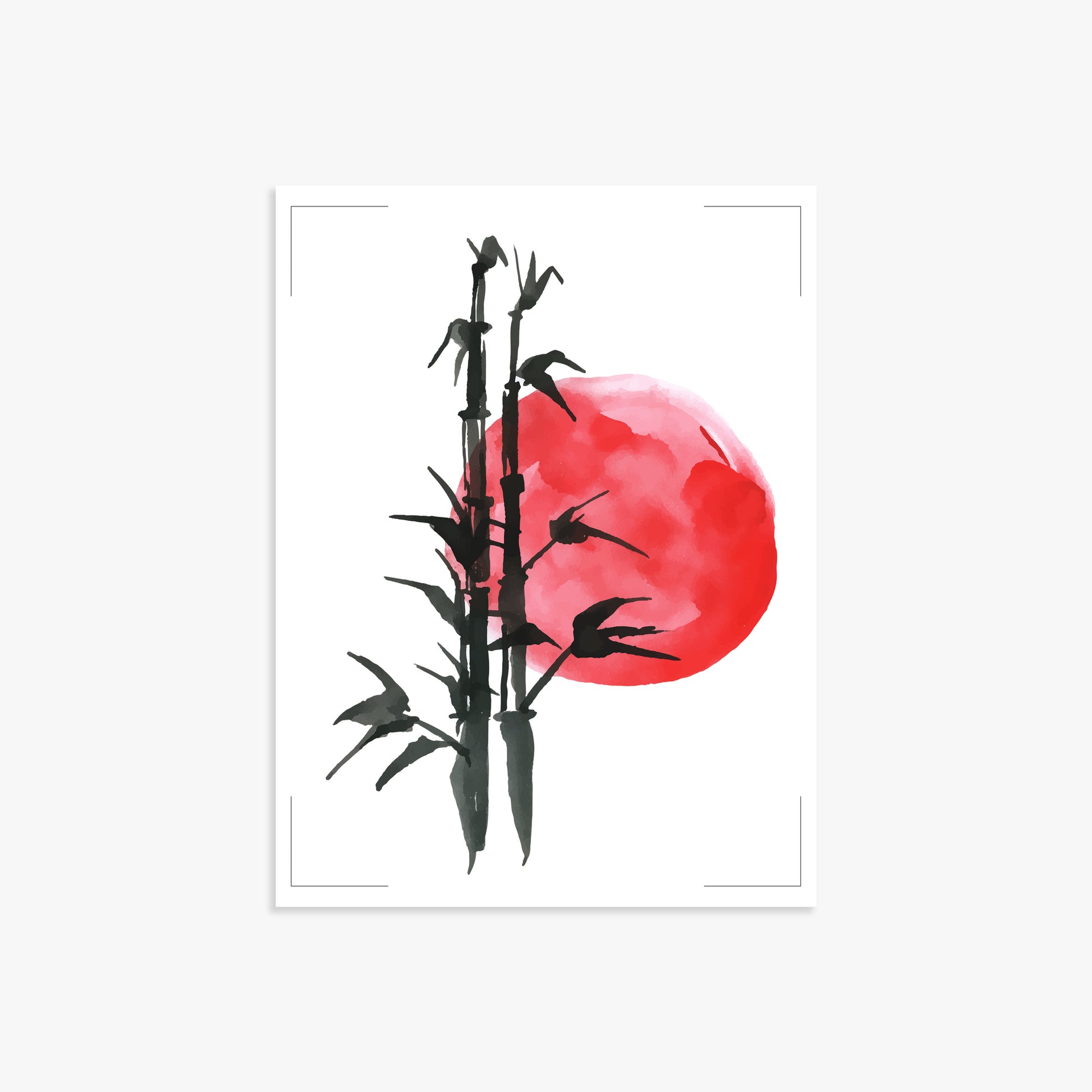 Bamboo at Sunset, 30x40cm Poster Unframed